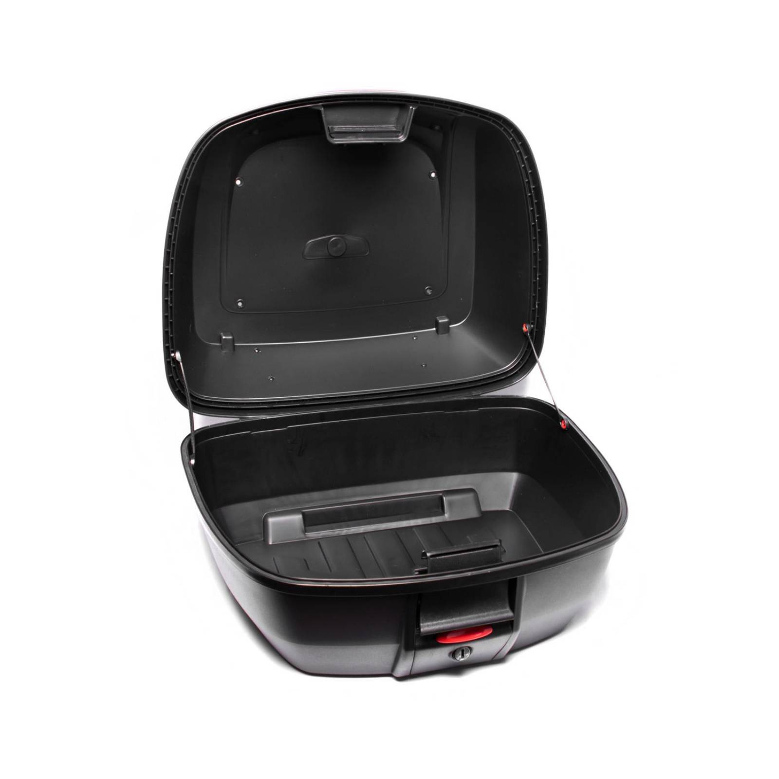 Caja para moto Kinlley maletero 40 litros 2 cascos con respaldo y parrilla 