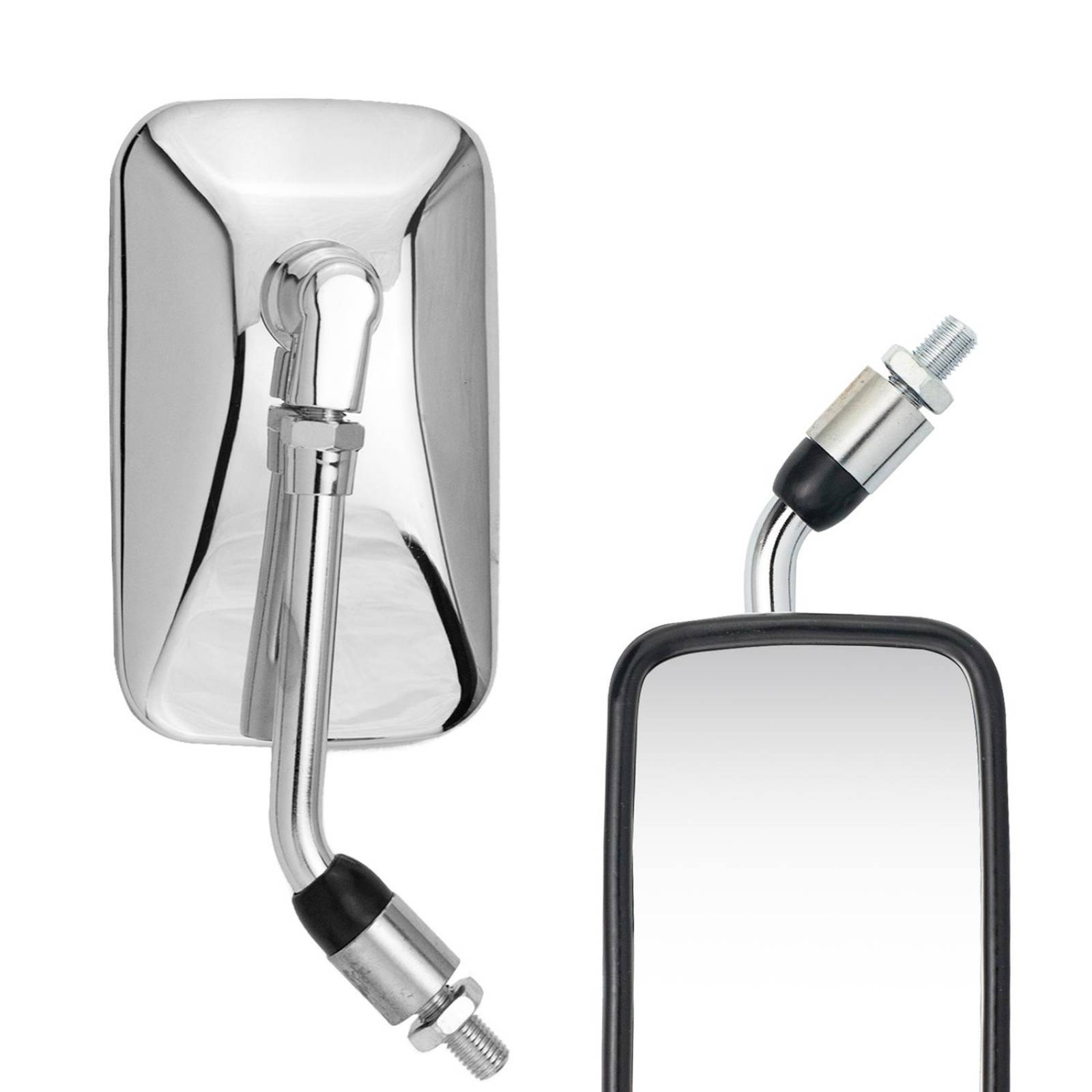 Espejo Cromado Chopper Rectangular 