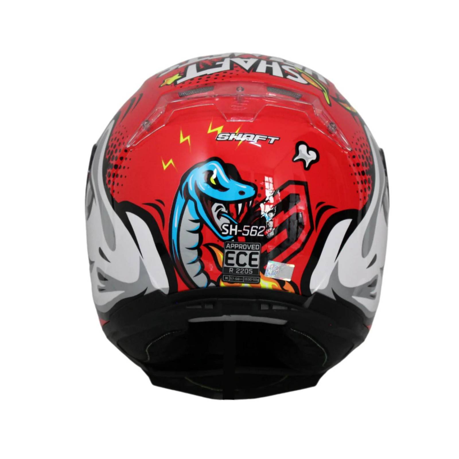 Casco Moto Shaft Integral SH562 Cartoonist Talla L Rojo 
