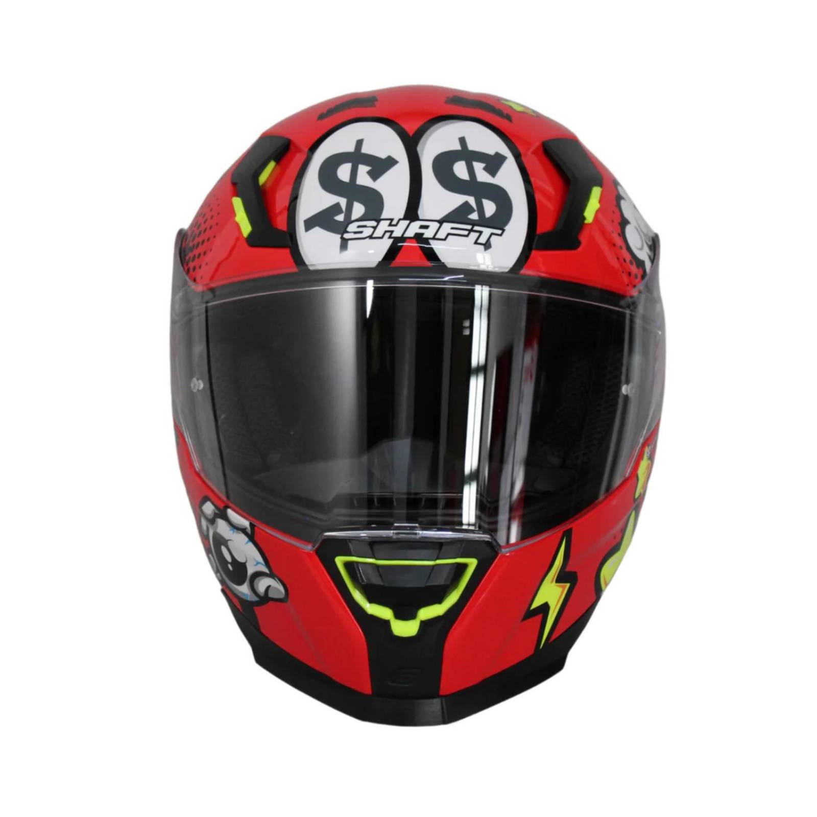 Casco Moto Shaft Integral SH562 Cartoonist Talla L Rojo 