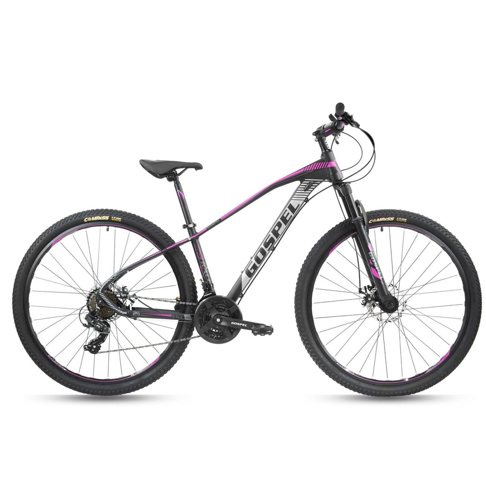 Bicicleta Montaña R29 24 Vel Mujer Suspensión Violeta Gospel 