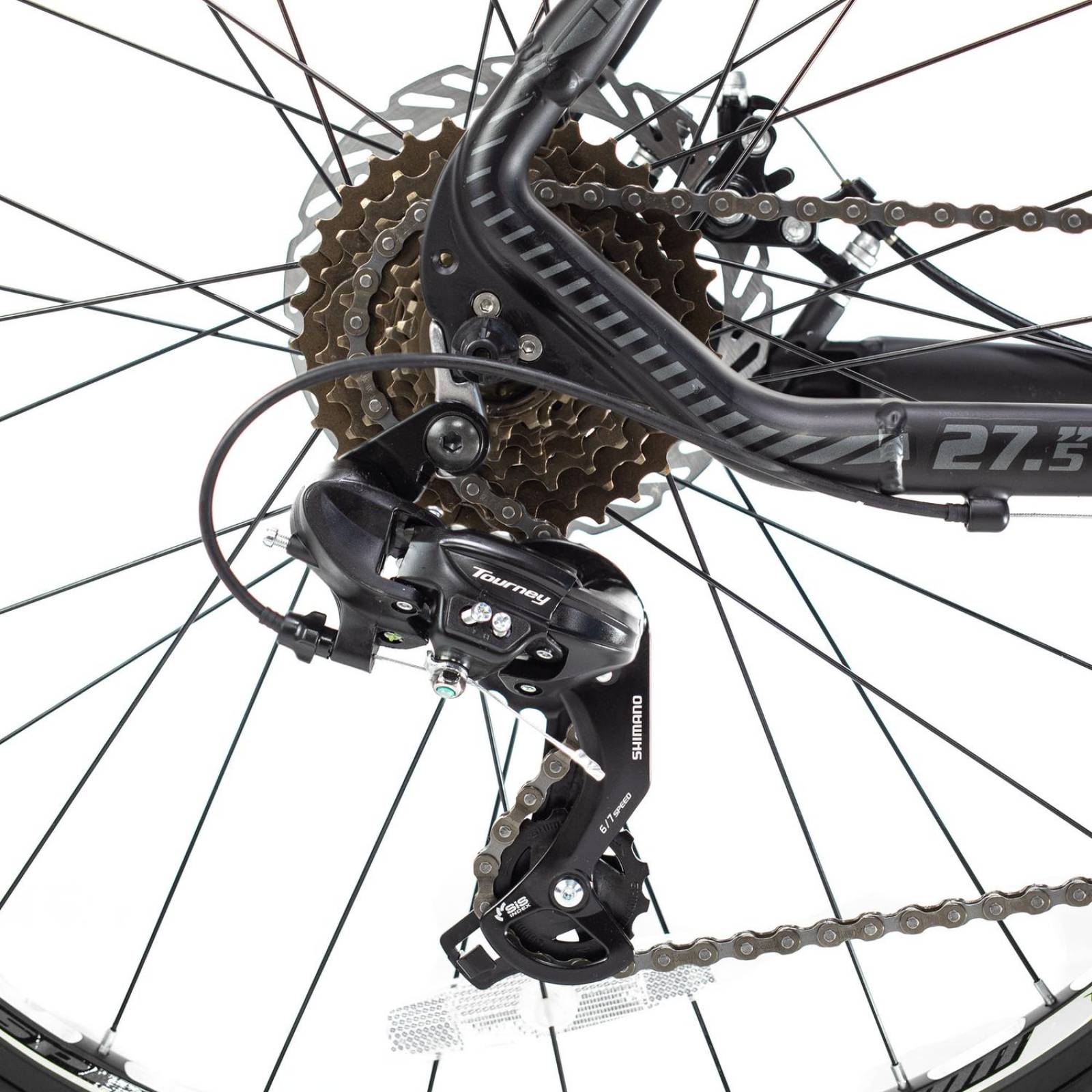 Bicicleta Montaña 27.5 24 Vel Suspensión Negro Gospel 