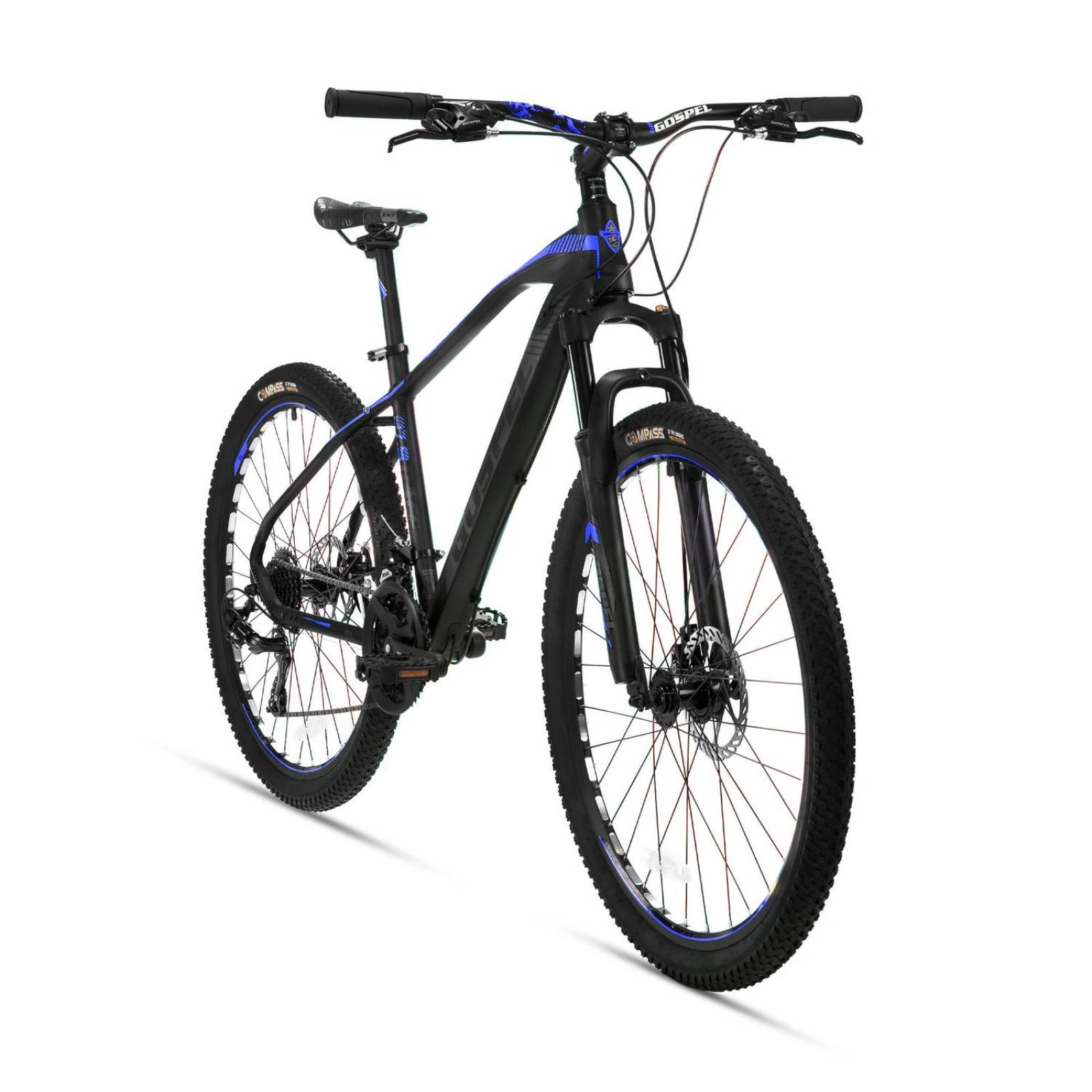 Bicicleta Montaña Rodada 27.5 24 Vel Suspensión Gospel Azul 