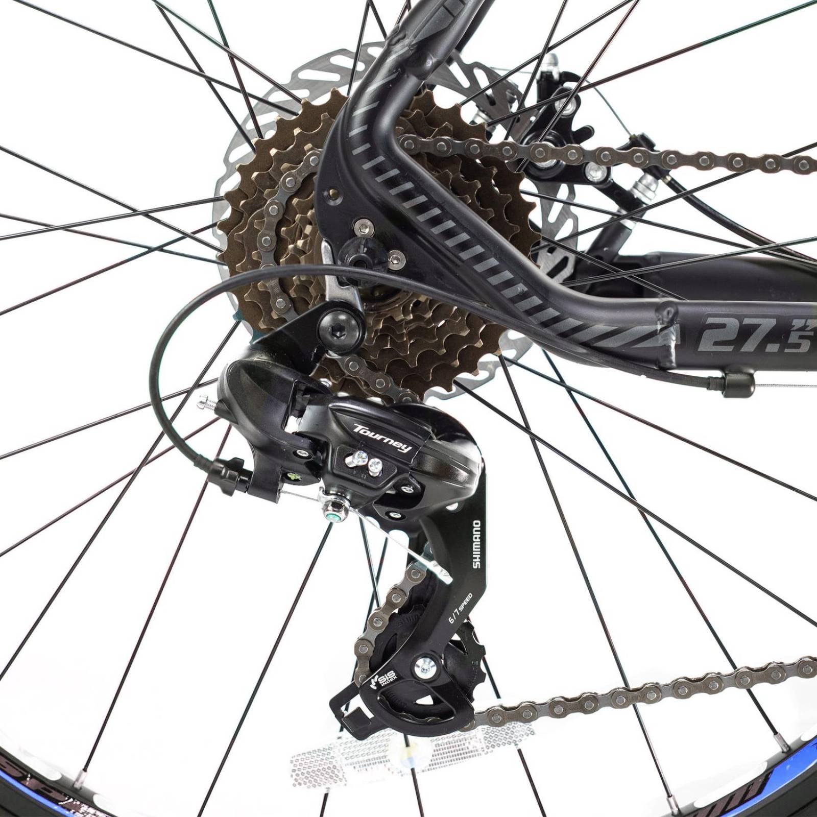 Bicicleta Montaña Rodada 27.5 24 Vel Suspensión Gospel Azul 