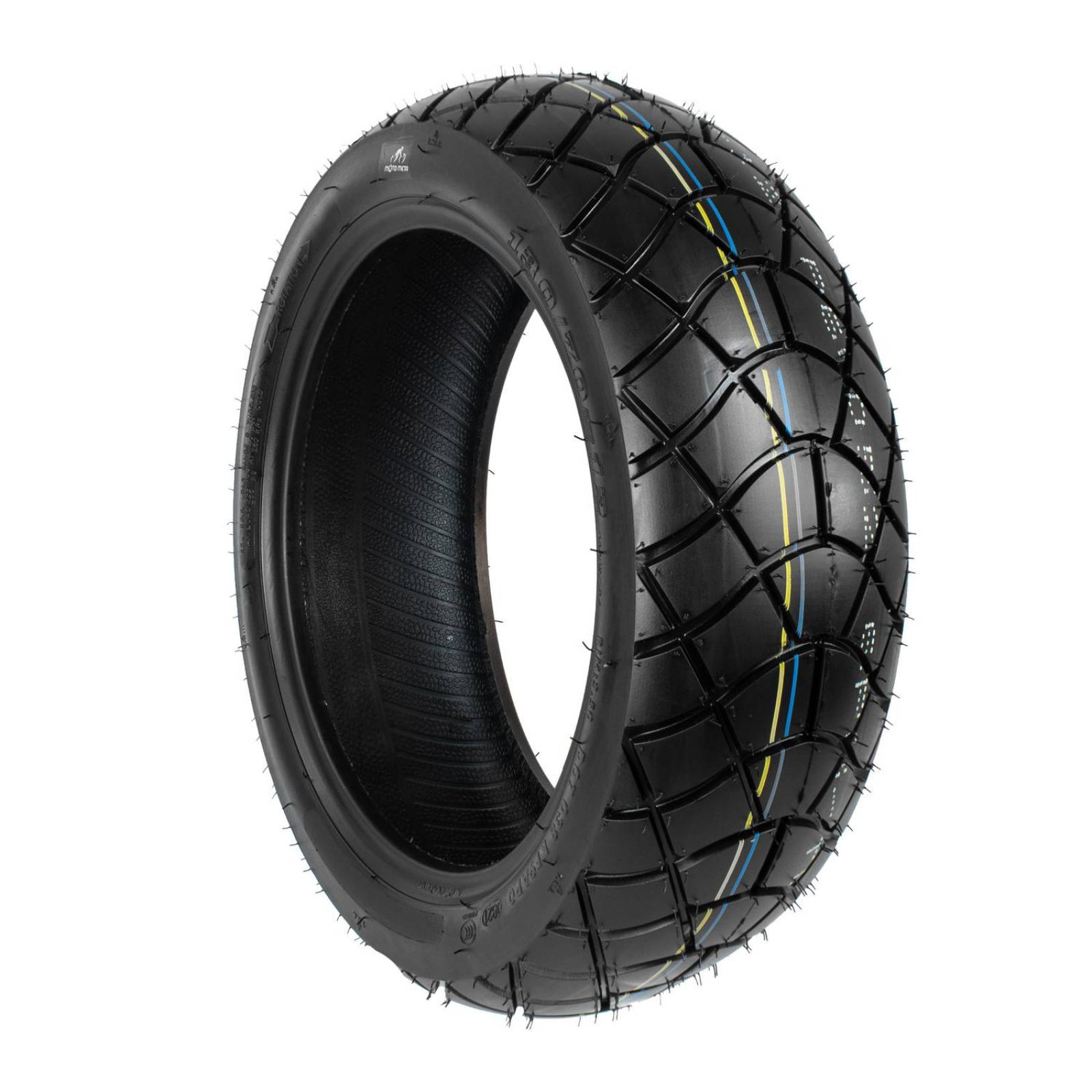 Llanta 130 70 12 para moto tubeless 62J P6052 Motometa