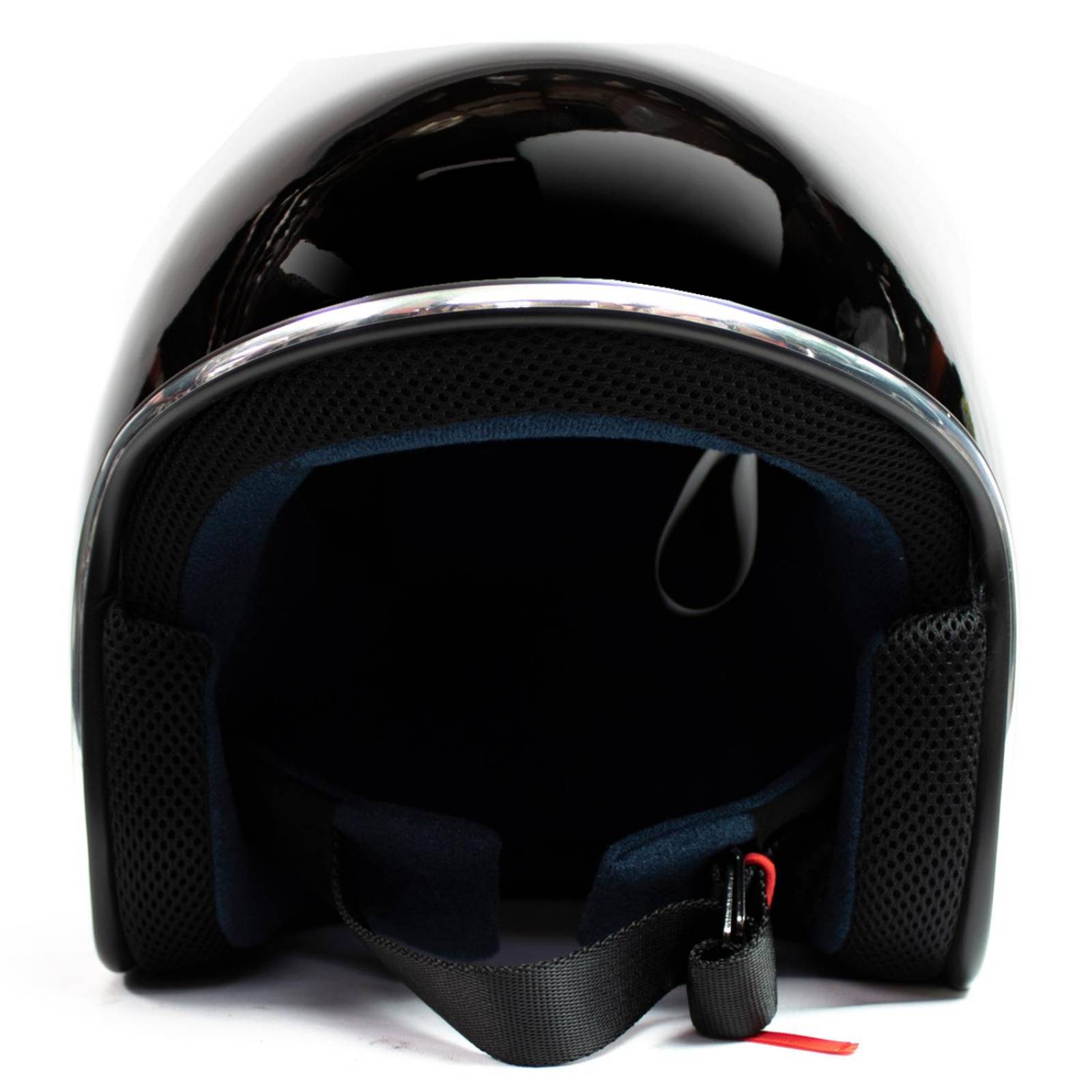 Casco Moto Retro Classic 3/4 Bola 8 Talla L Negro Kinlley 