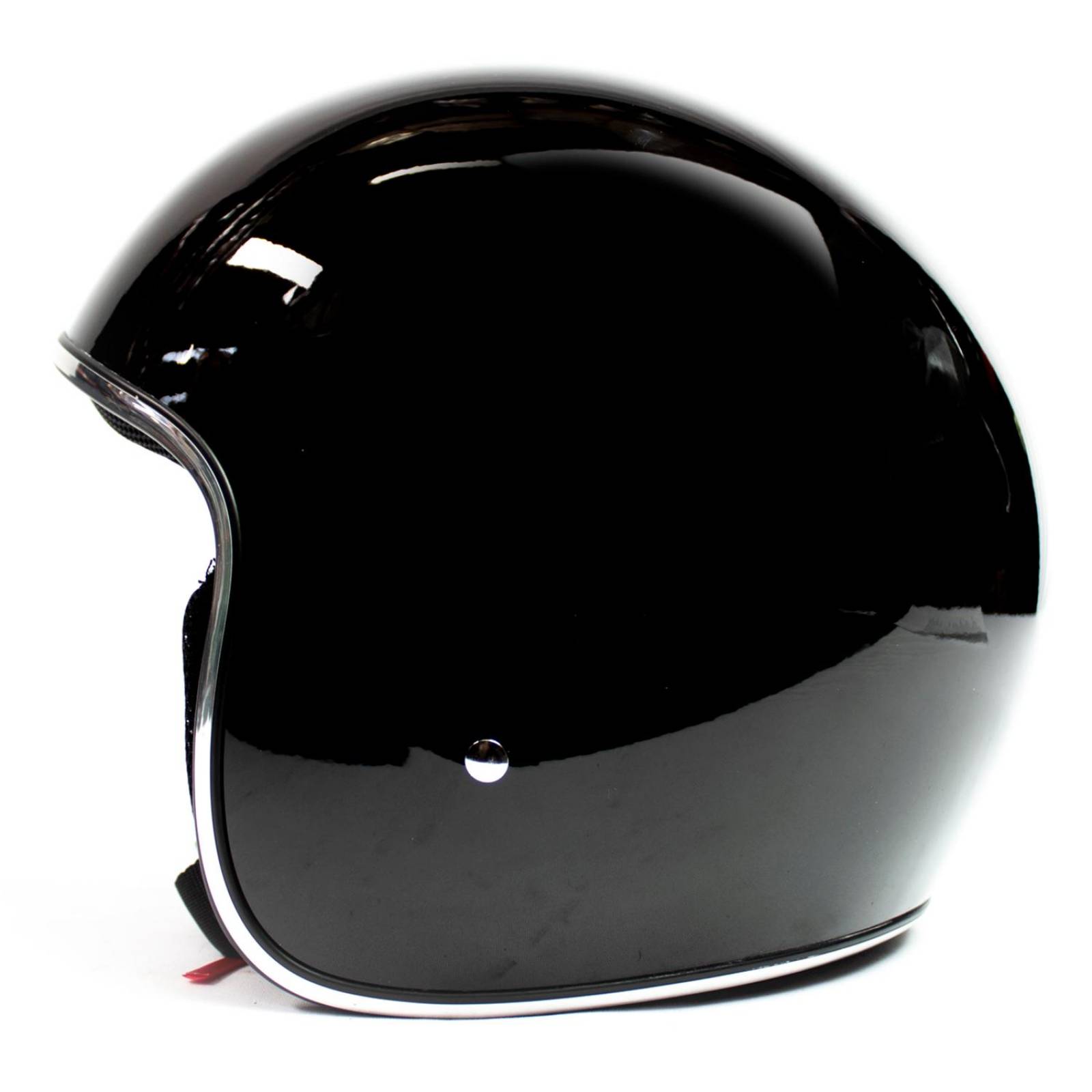 Casco Moto Retro Classic 3/4 Bola 8 Talla L Negro Kinlley 
