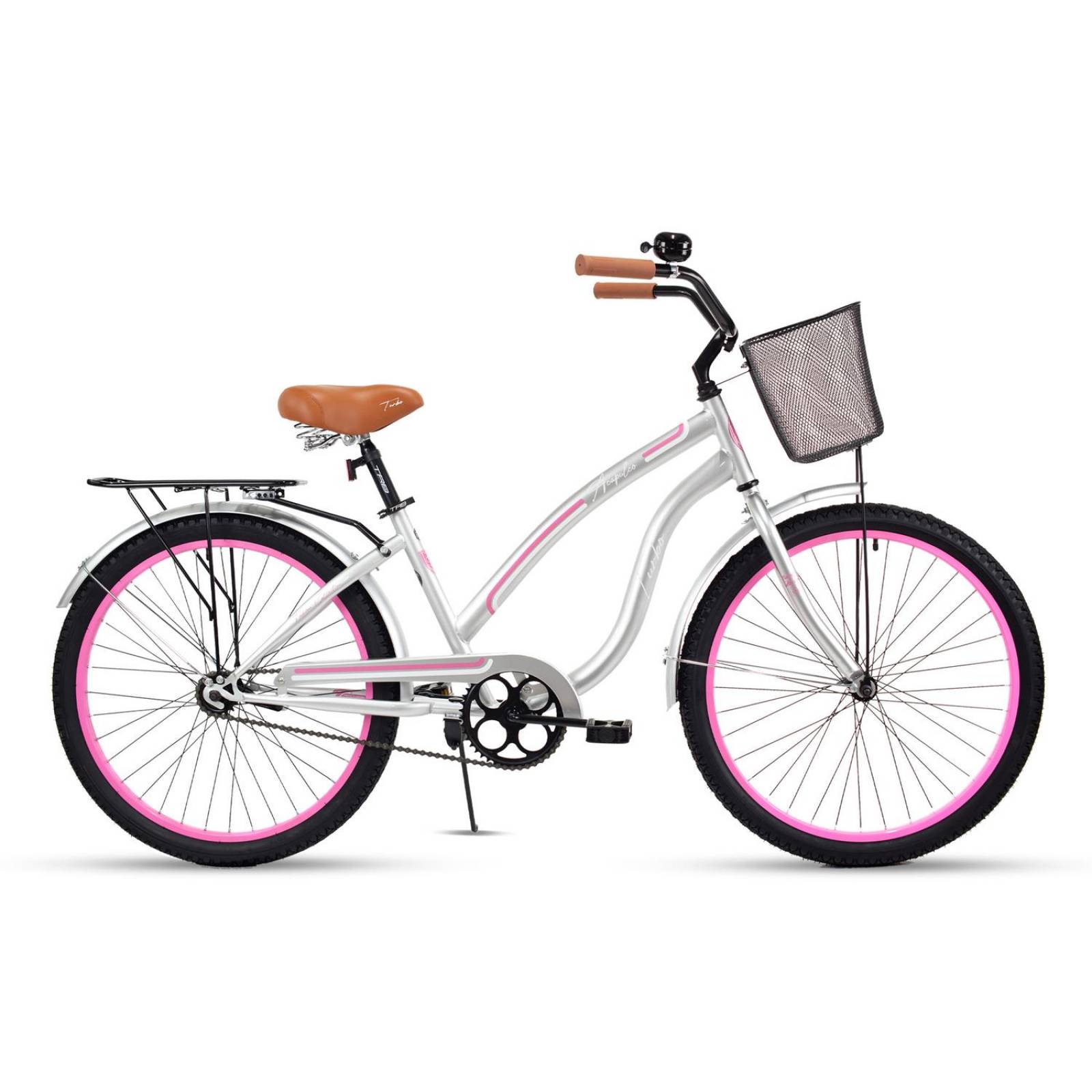 Bicicleta R24 para mujer urbana acapulco plata Turbo 