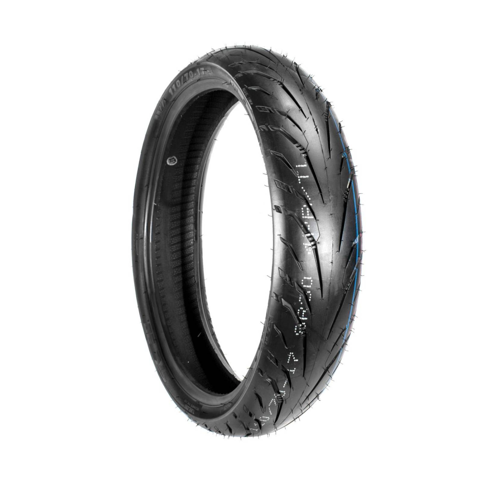 Llanta 110/70-17 para moto tubeless 54S 4PR SR30 Motometa 