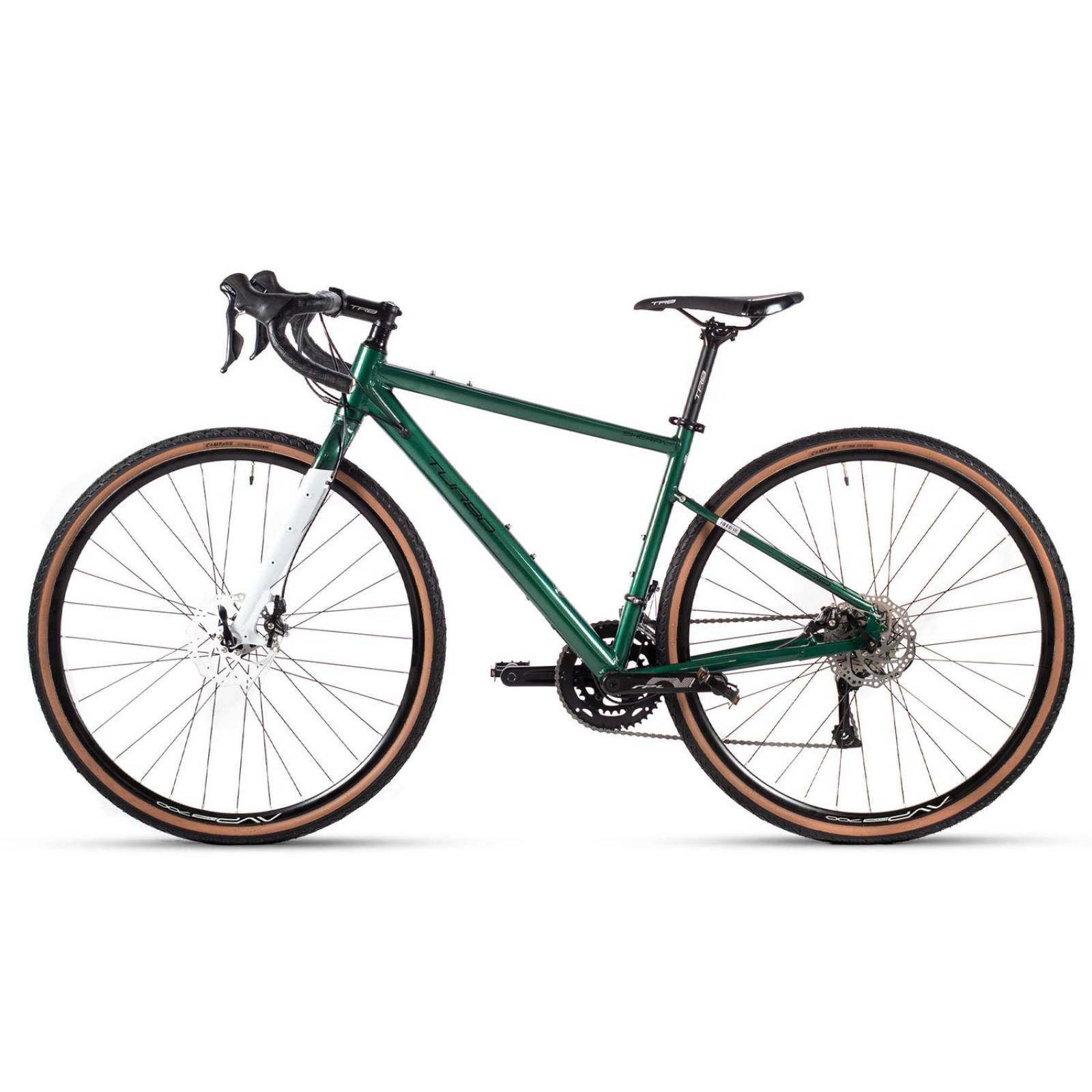 Bicicleta 700c Turbo Gravel Sherpa 18v Disco Verde 