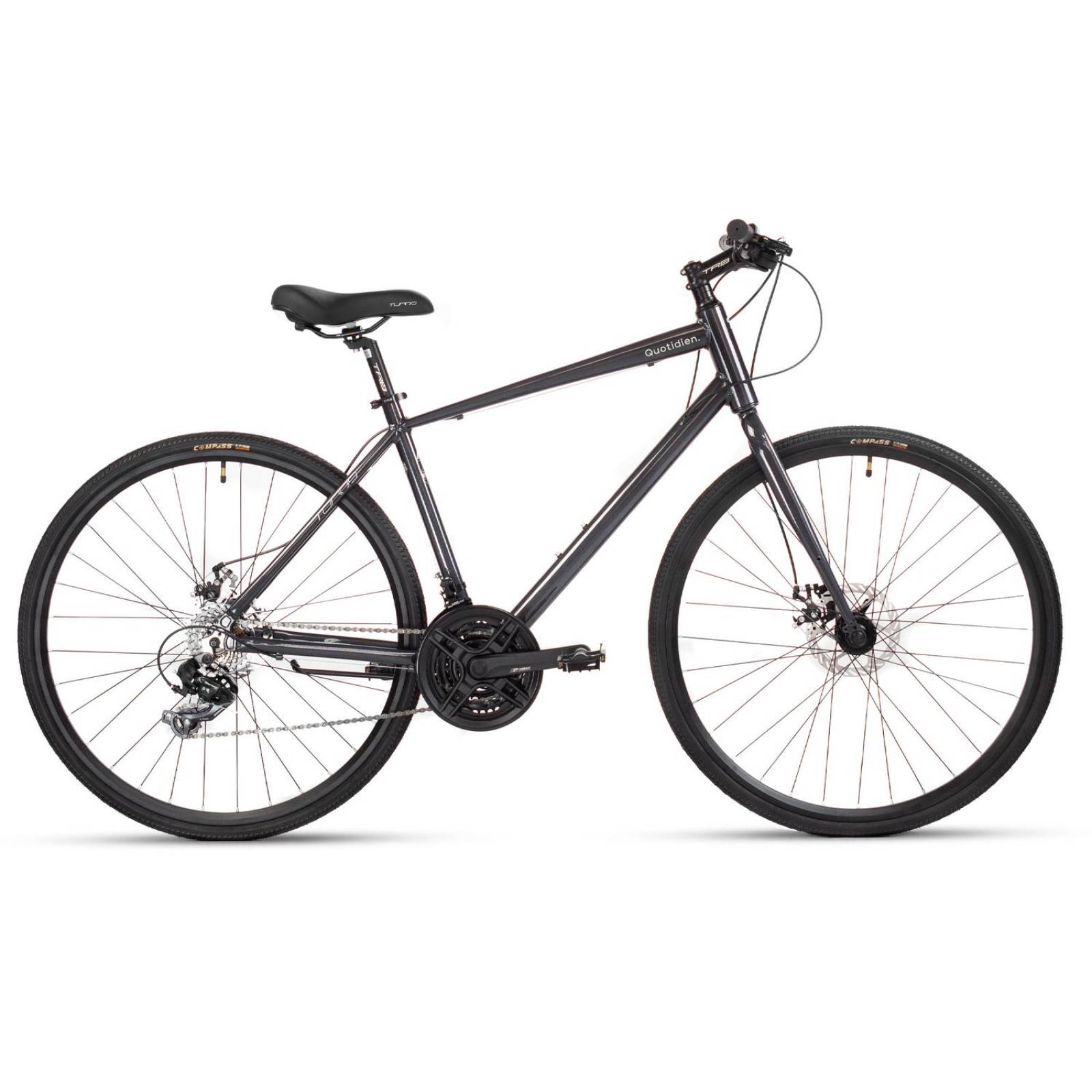 Bicicleta 700c Turbo Urban Quotidien 21v Disco Gris 
