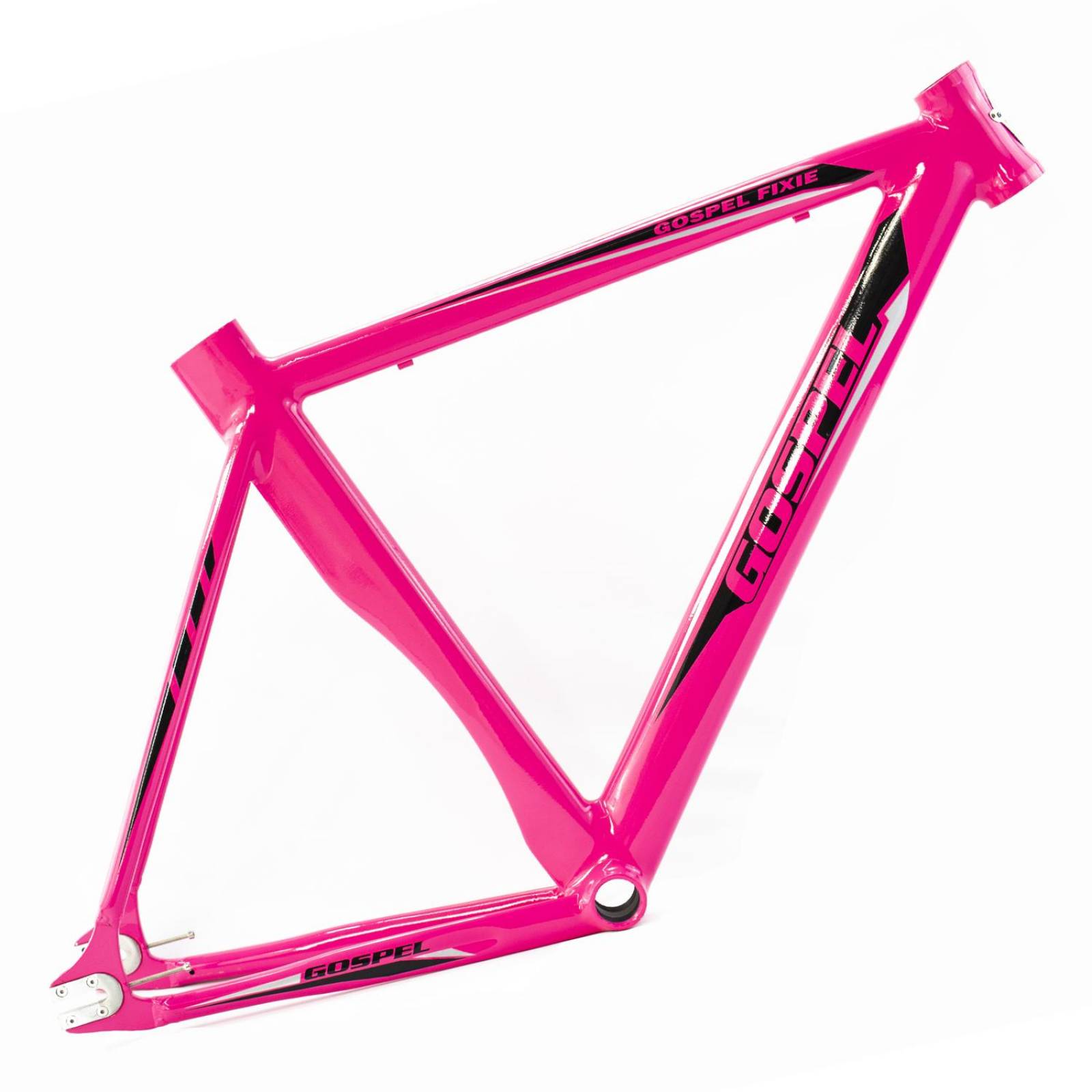 Cuadro De Aluminio 700c Fixie Rosa Fluor Gospel 