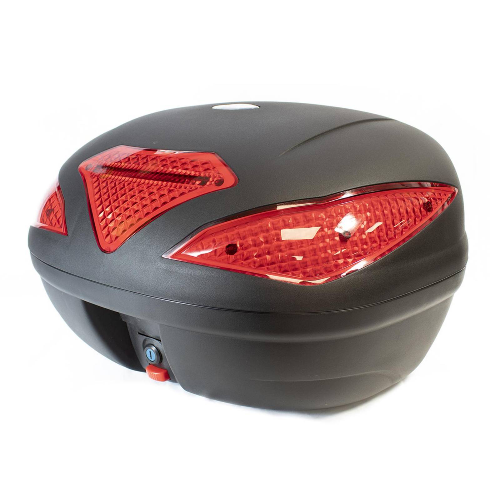 Caja Maletero Porta Equipaje Moto Top Case Led 43 L Negro 