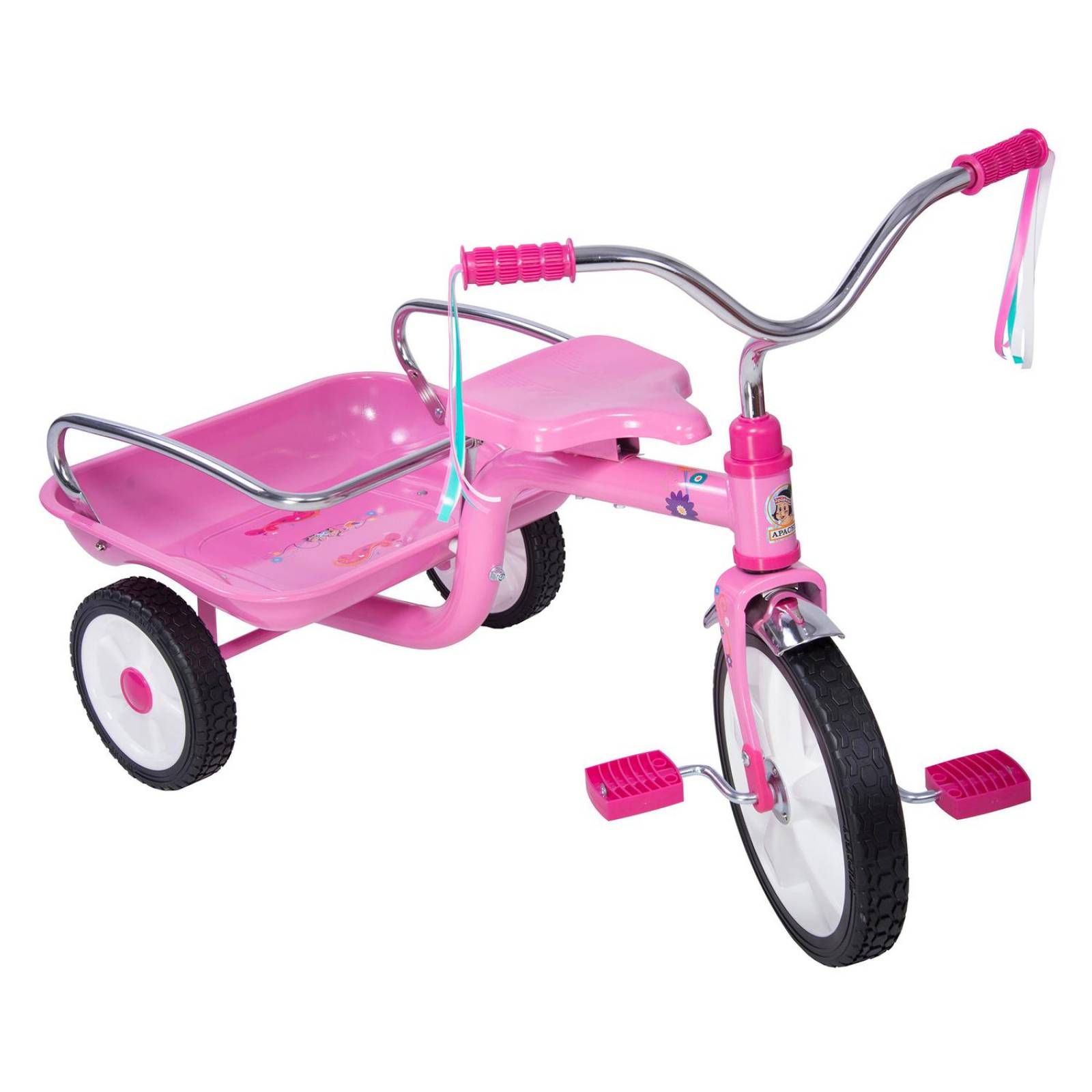 Triciclo R12 Apache Caja/ Barandal Casco 302 Rosa 
