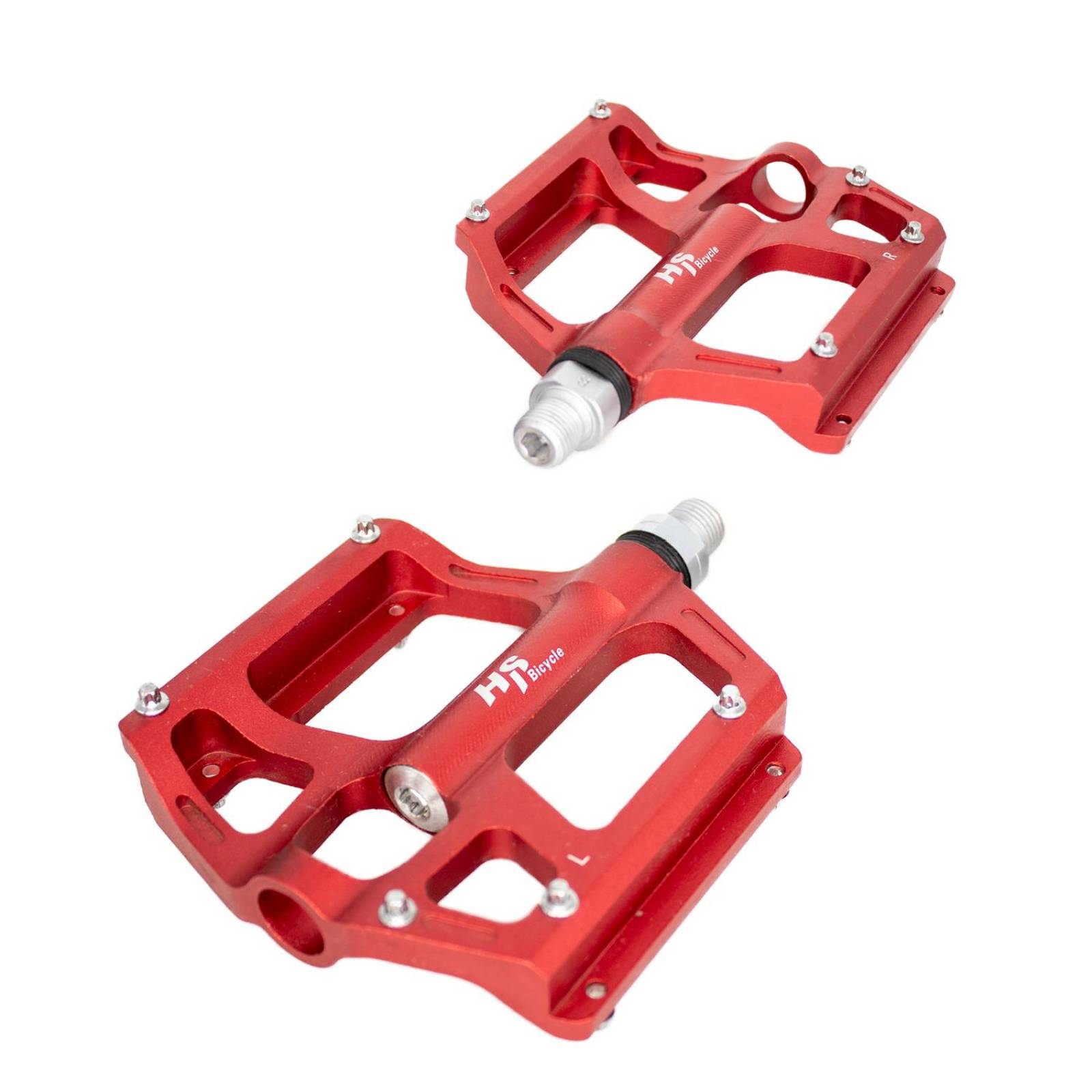 Pedales Bicicleta BMX 1/2 Aluminio Rojos ALNC-1002 Mariluz 