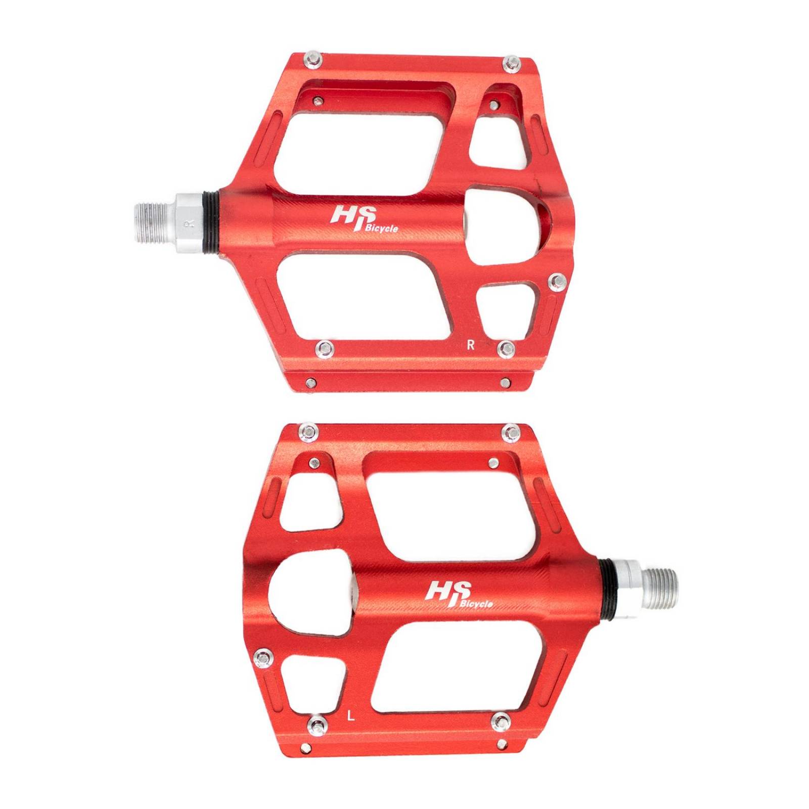 Pedales Bicicleta BMX 1/2 Aluminio Rojos ALNC-1002 Mariluz 