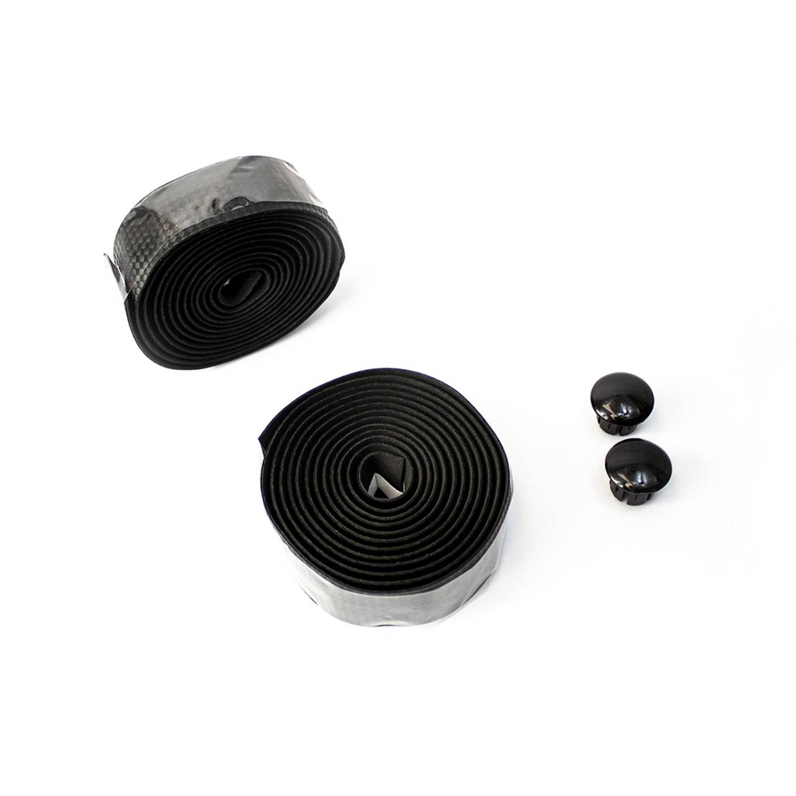 Cinta Para Manubrio Negro Fibra De Carbono Con Botones Lisos 