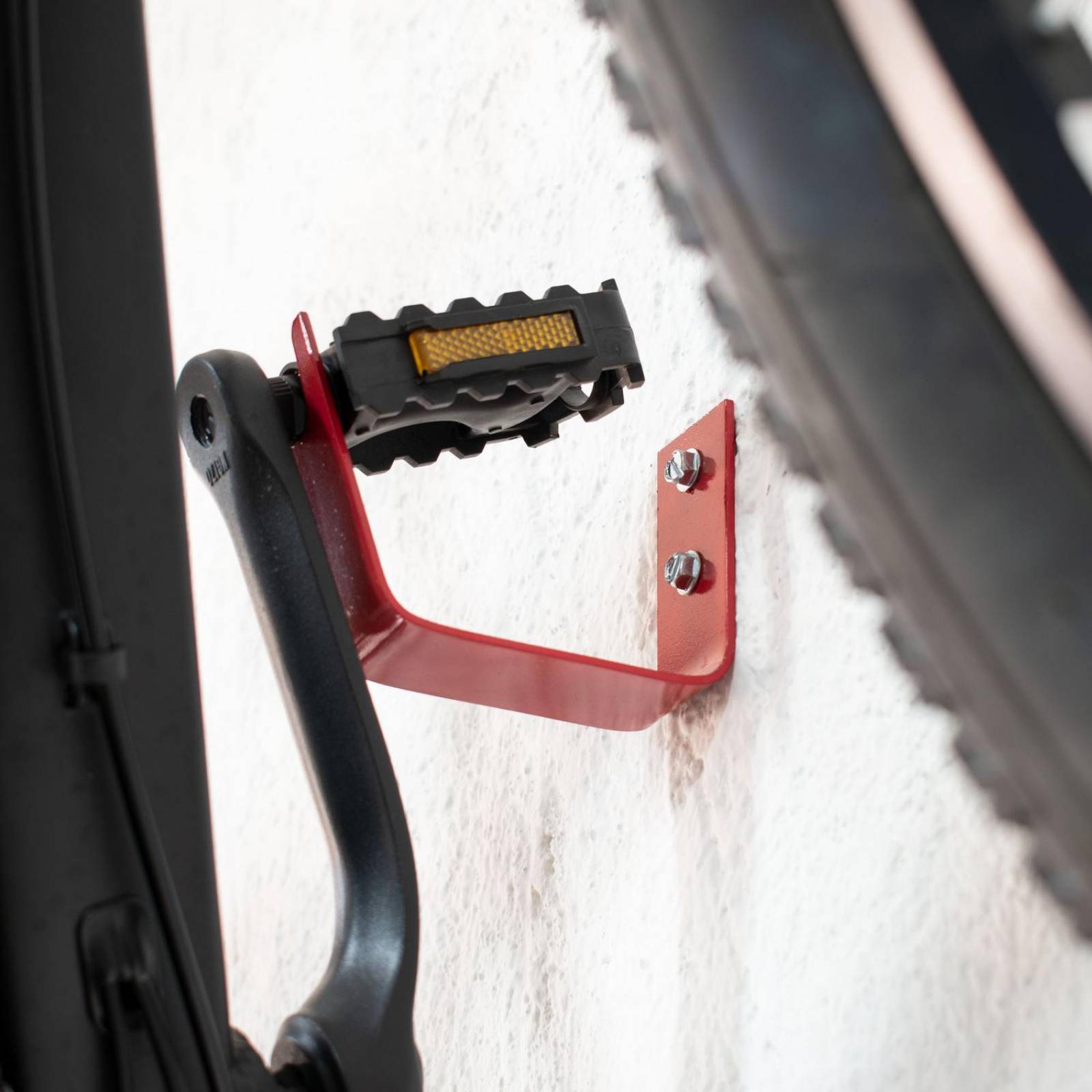 Soporte Pedal Pared Colgar Bicicleta Rojo 