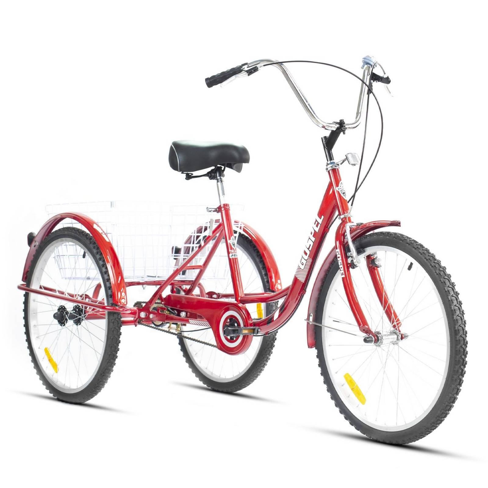 Bicicleta R24 Tricicleta Urbana con canasta rojo Gospel 