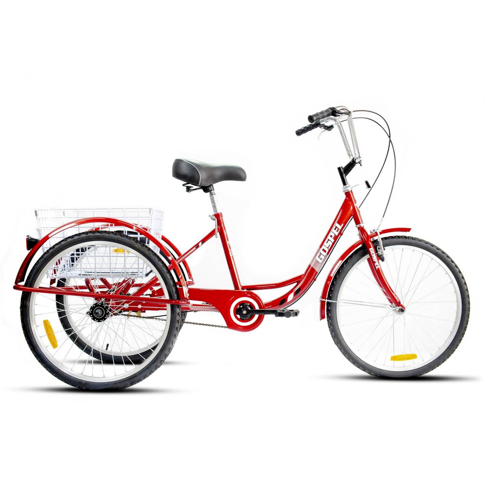 Bicicleta R24 Tricicleta Urbana con canasta rojo Gospel 