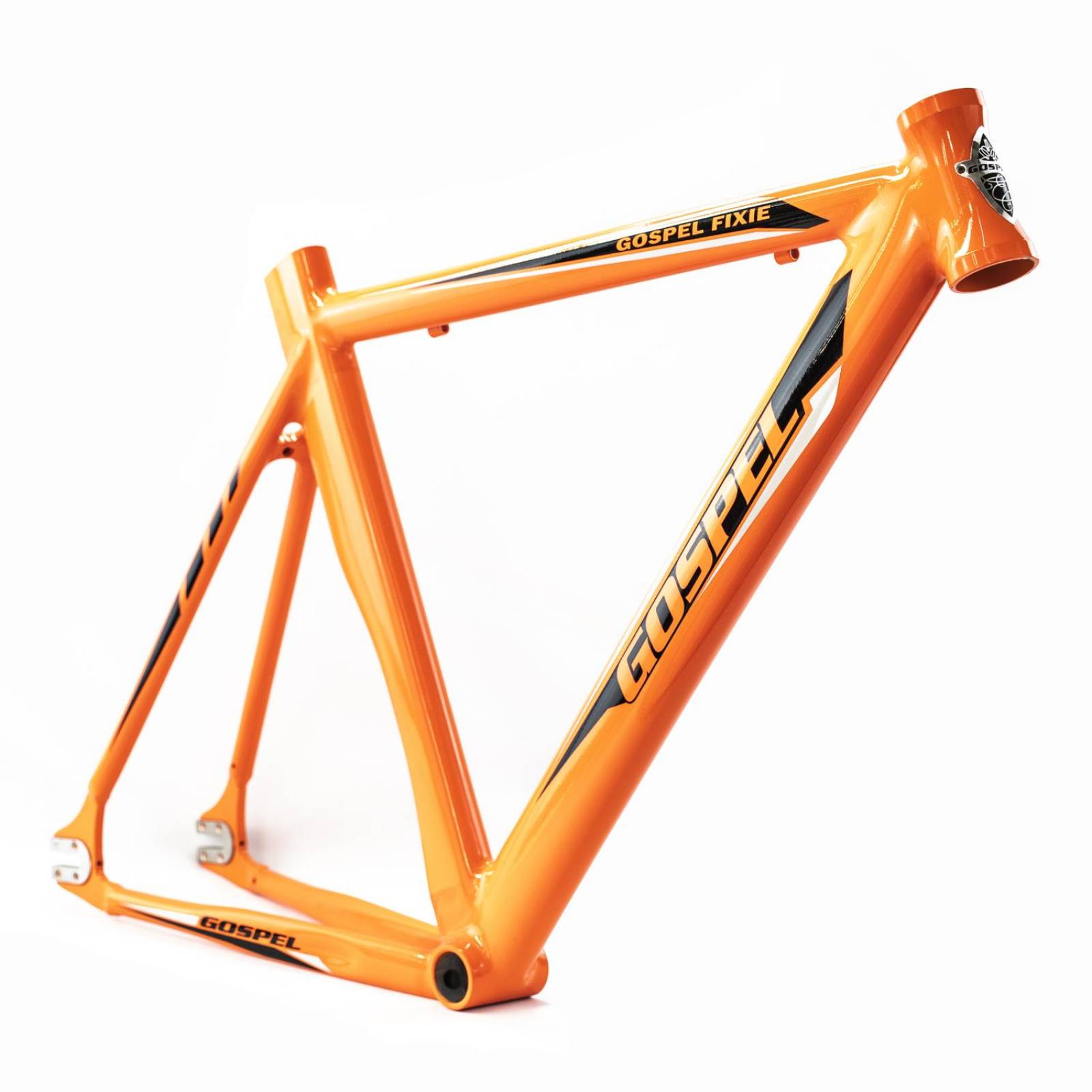 Cuadro De Aluminio 700c Fixie Naranja Fluor Gospel 