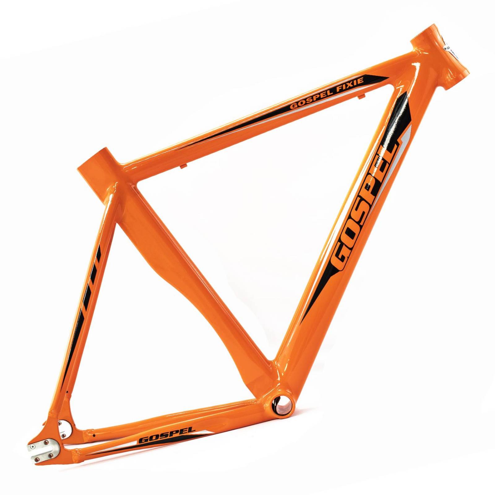 Cuadro De Aluminio 700c Fixie Naranja Fluor Gospel 