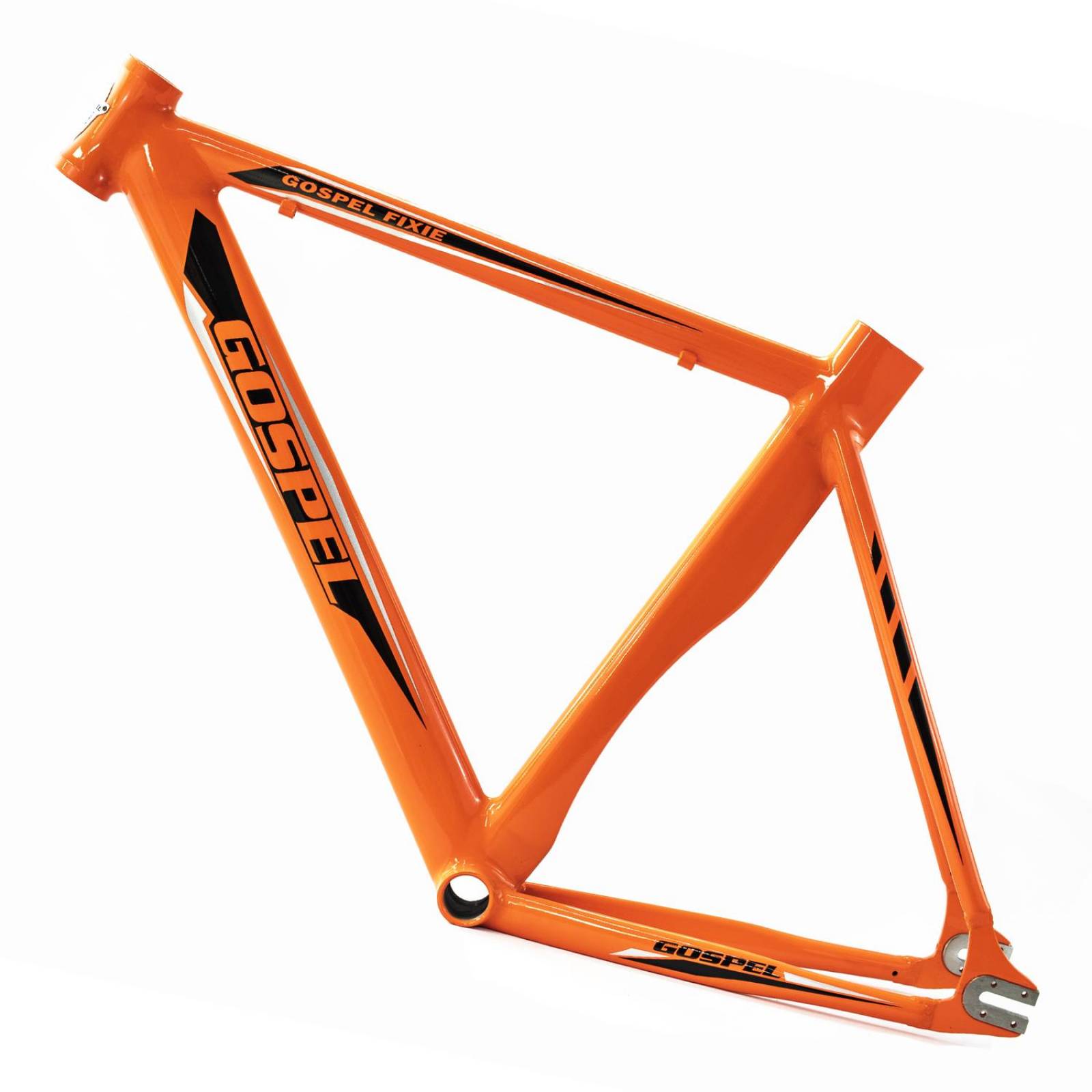 Cuadro De Aluminio 700c Fixie Naranja Fluor Gospel 