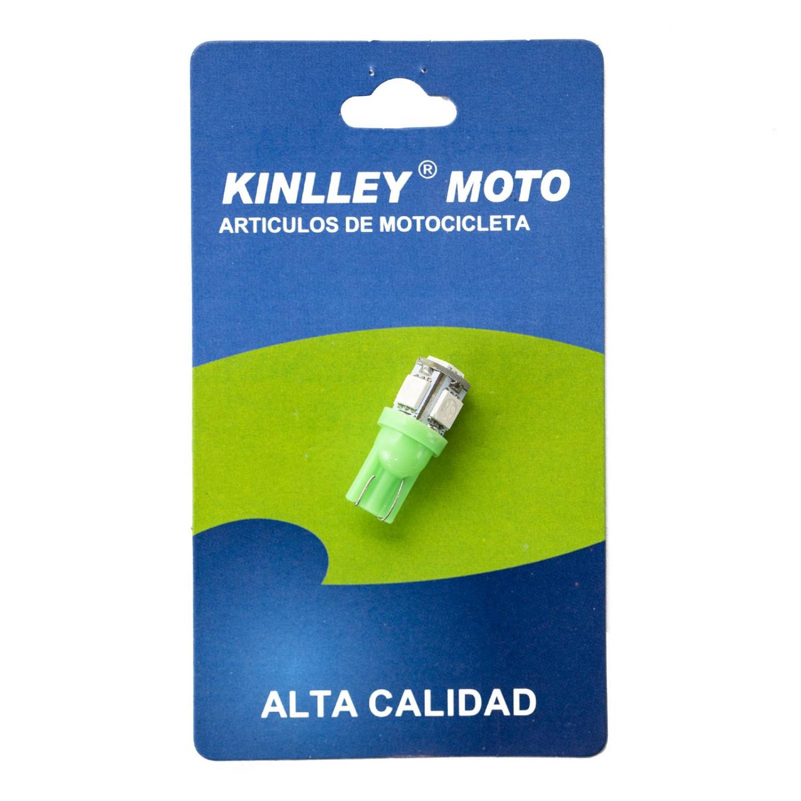 Foco Led para Moto Motocicleta Pellizco T10 Verde Kinlley 