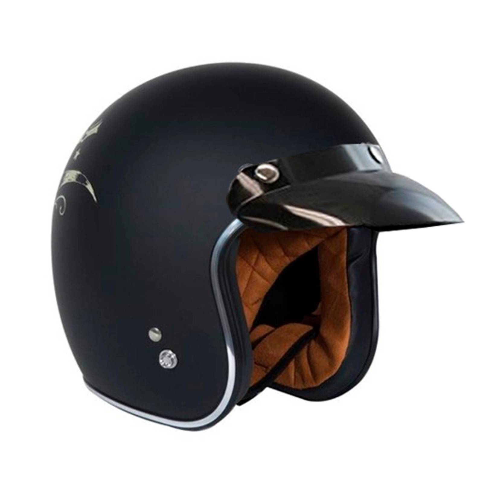 Casco Torc T50 negro Bullhead 3/4 XL 