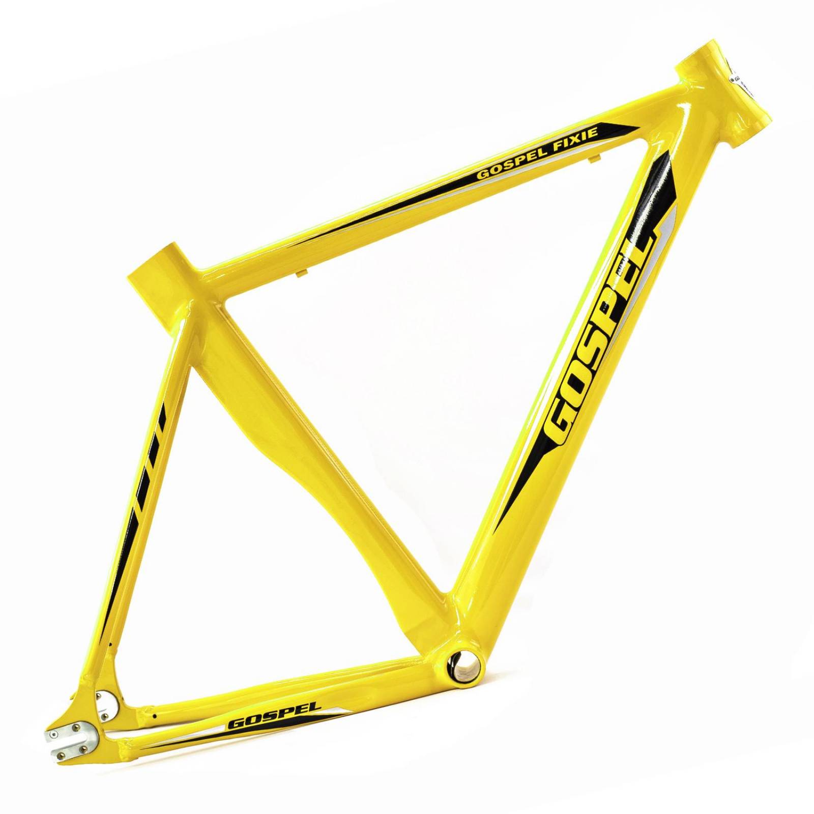 Cuadro De Aluminio 700c Fixie Amarillo Fluor Gospel 