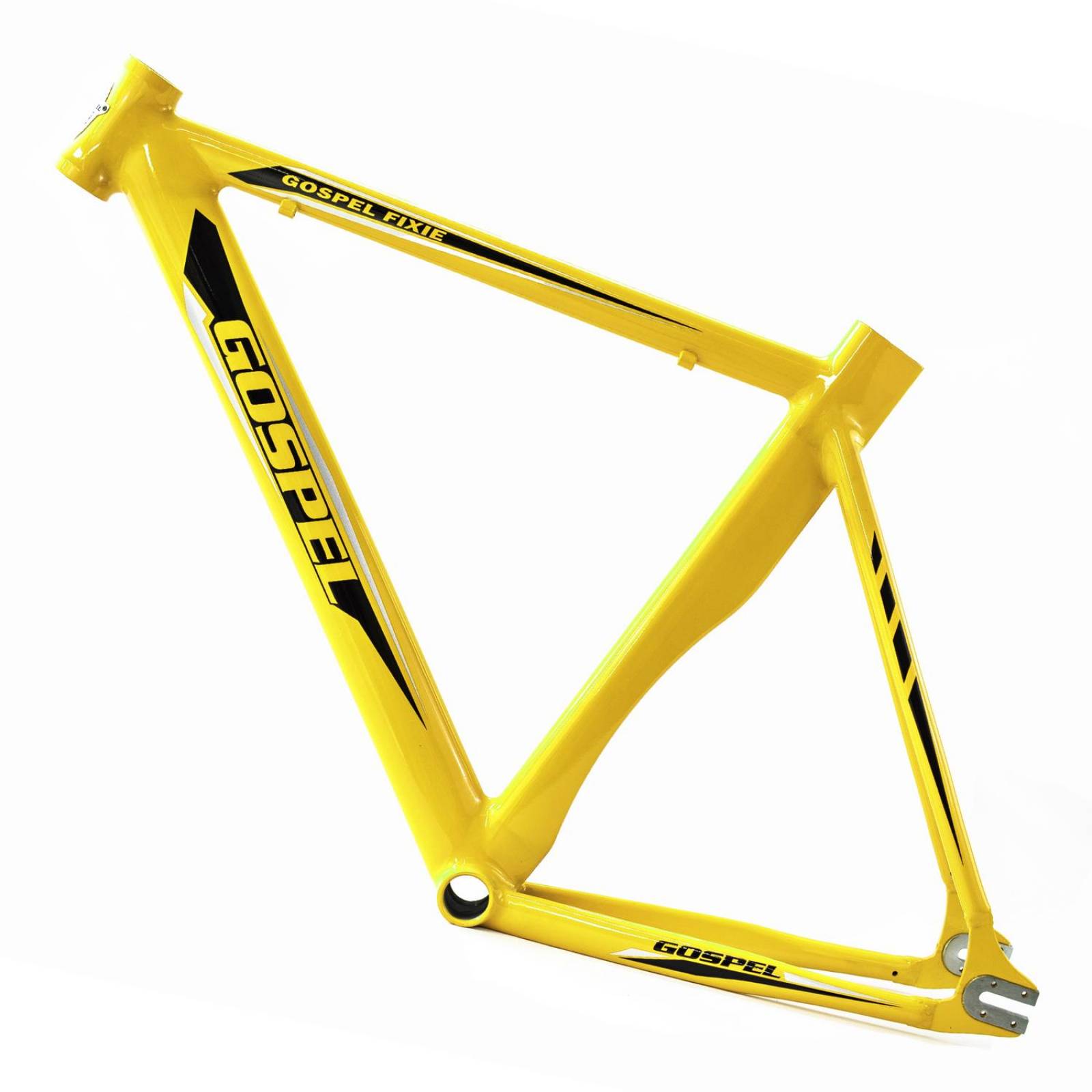 Cuadro De Aluminio 700c Fixie Amarillo Fluor Gospel 