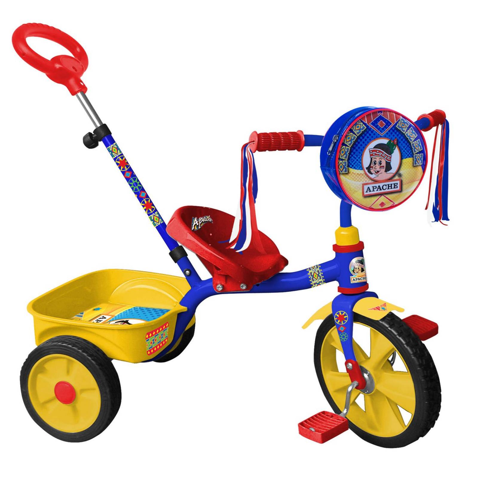 Triciclo Apache R12 Clasico Barra De Empuje 946c