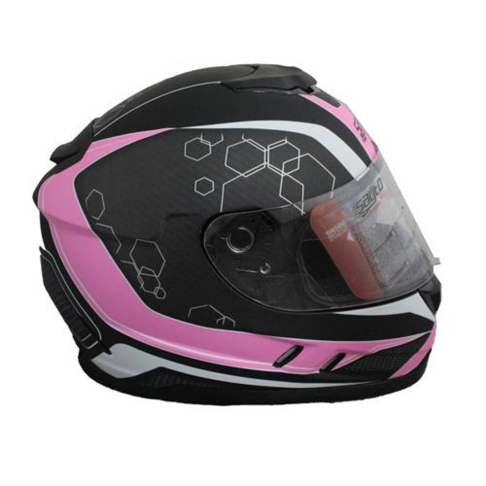 Casco Sayto Pro Racer Rosa Cerrado Talla Xl 