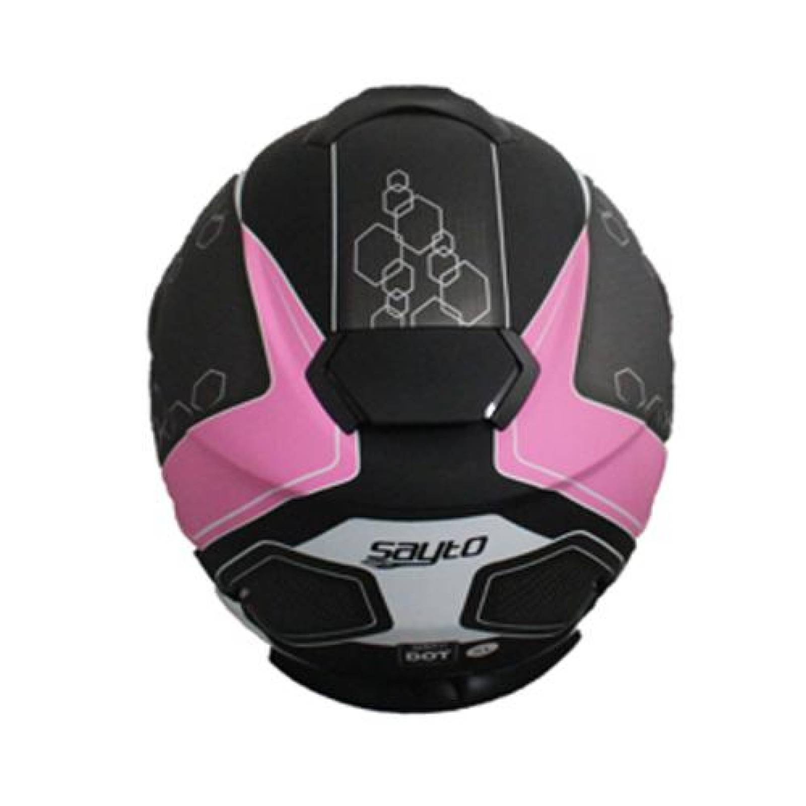 Casco Sayto Pro Racer Rosa Cerrado Talla Xl 