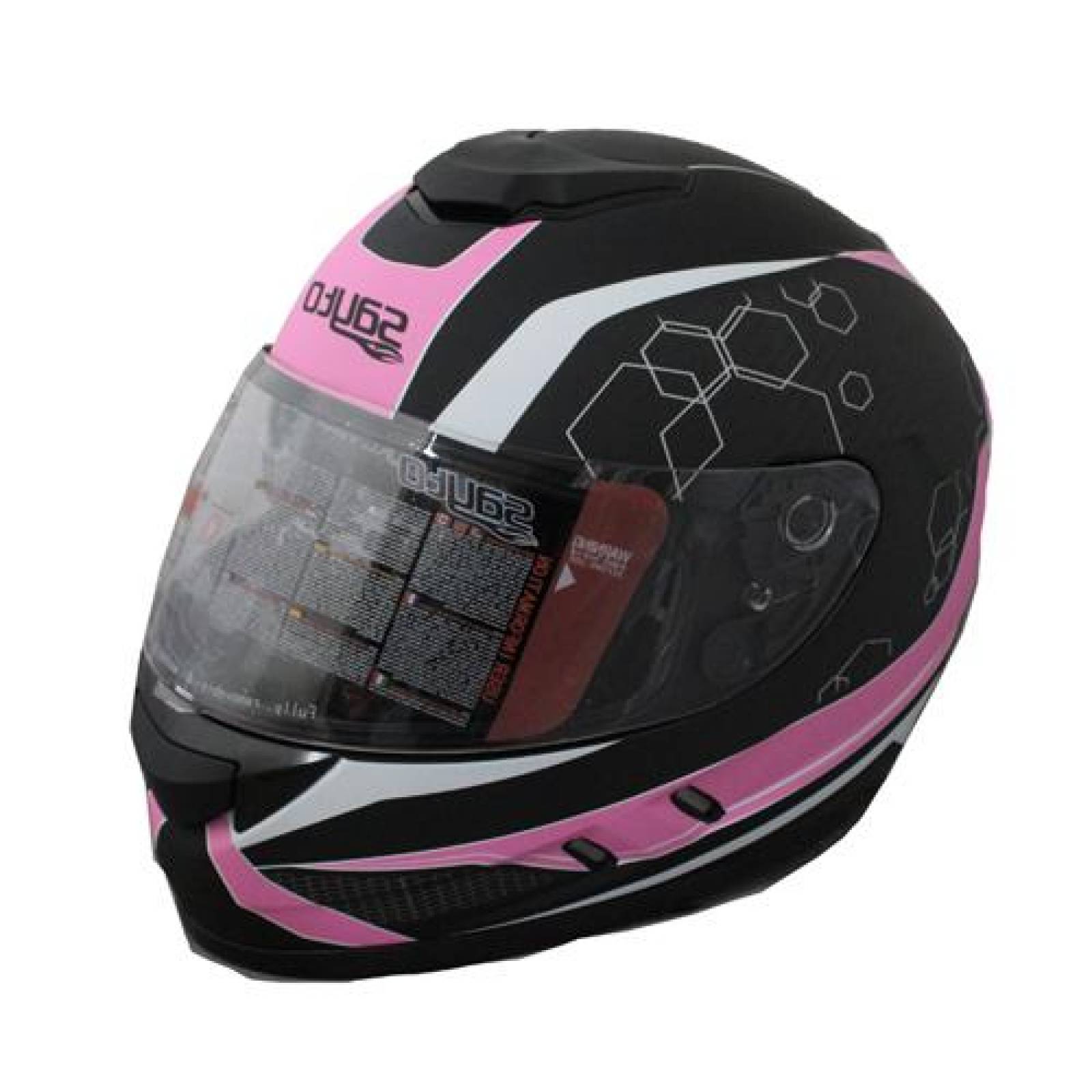 Casco Sayto Pro Racer Rosa Cerrado Talla Xl 