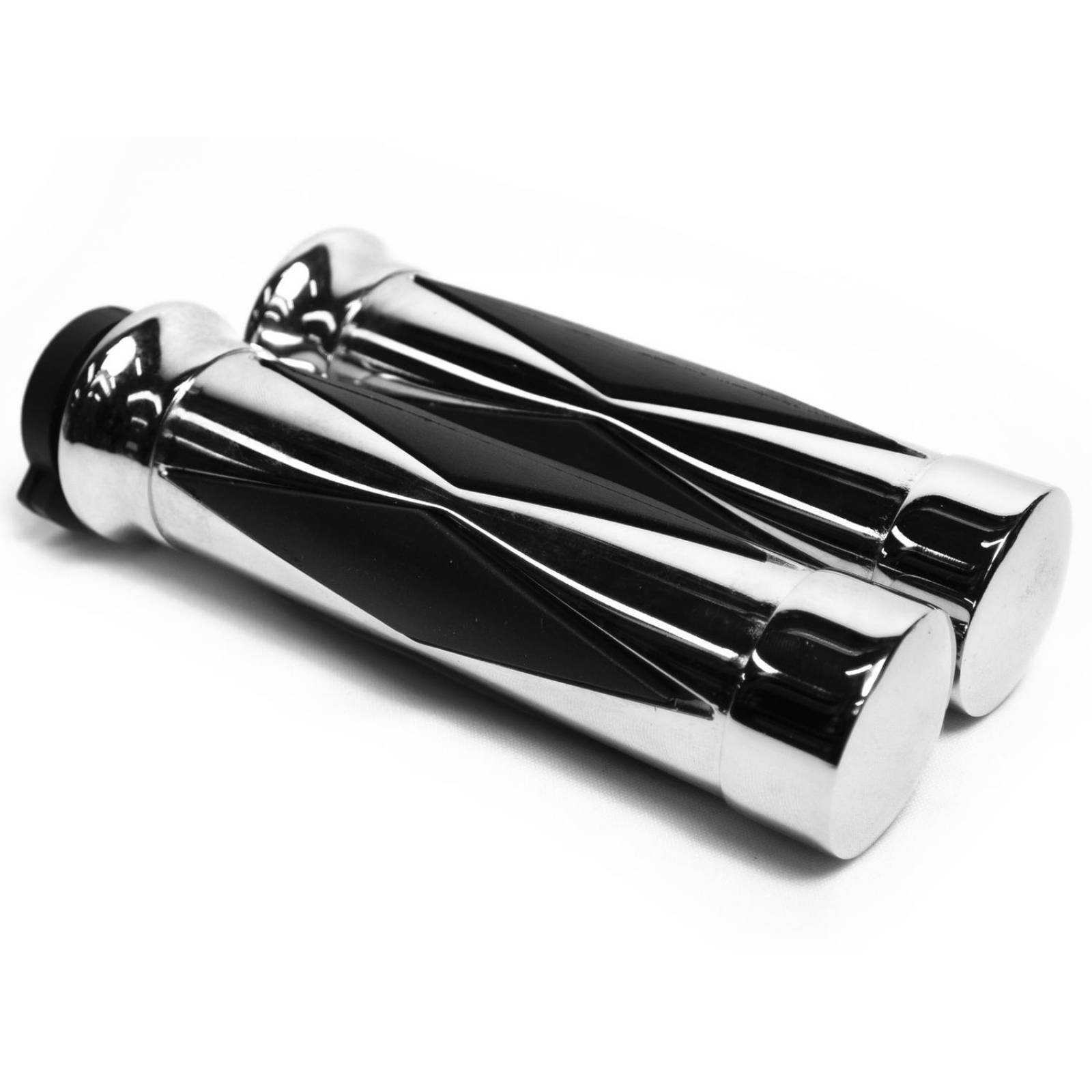 Puños De Aluminio Rombo Cromados/negros 