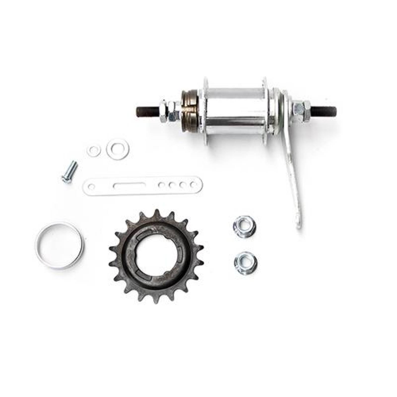 Maza Contrapedal Bicicleta 36 Hoyos 18 Dientes Guli Cromada