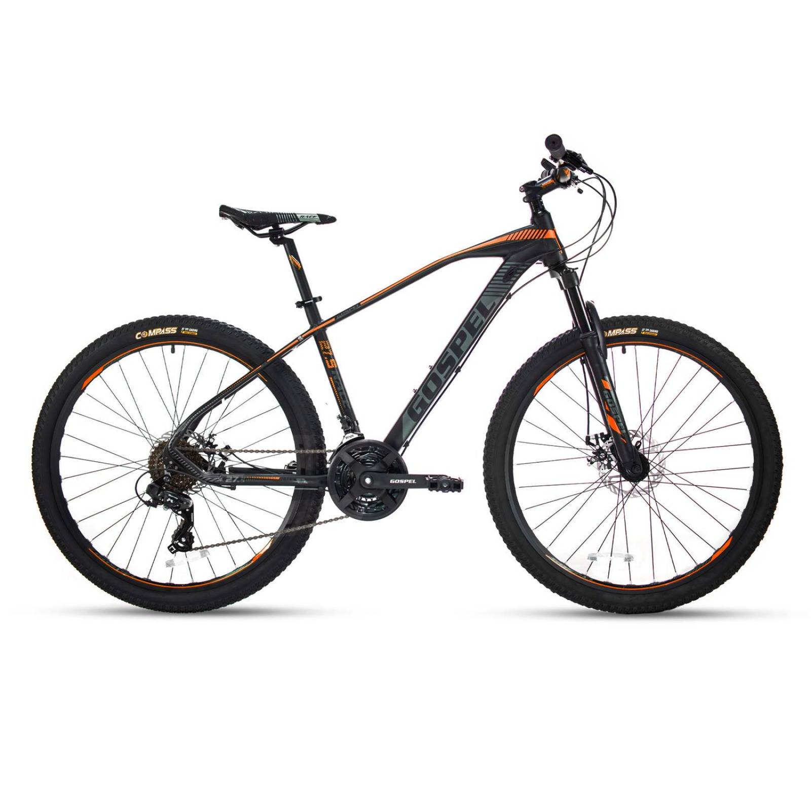 Bicicleta Montaña R27.5 24V Naranja Talla L Race Gospel 