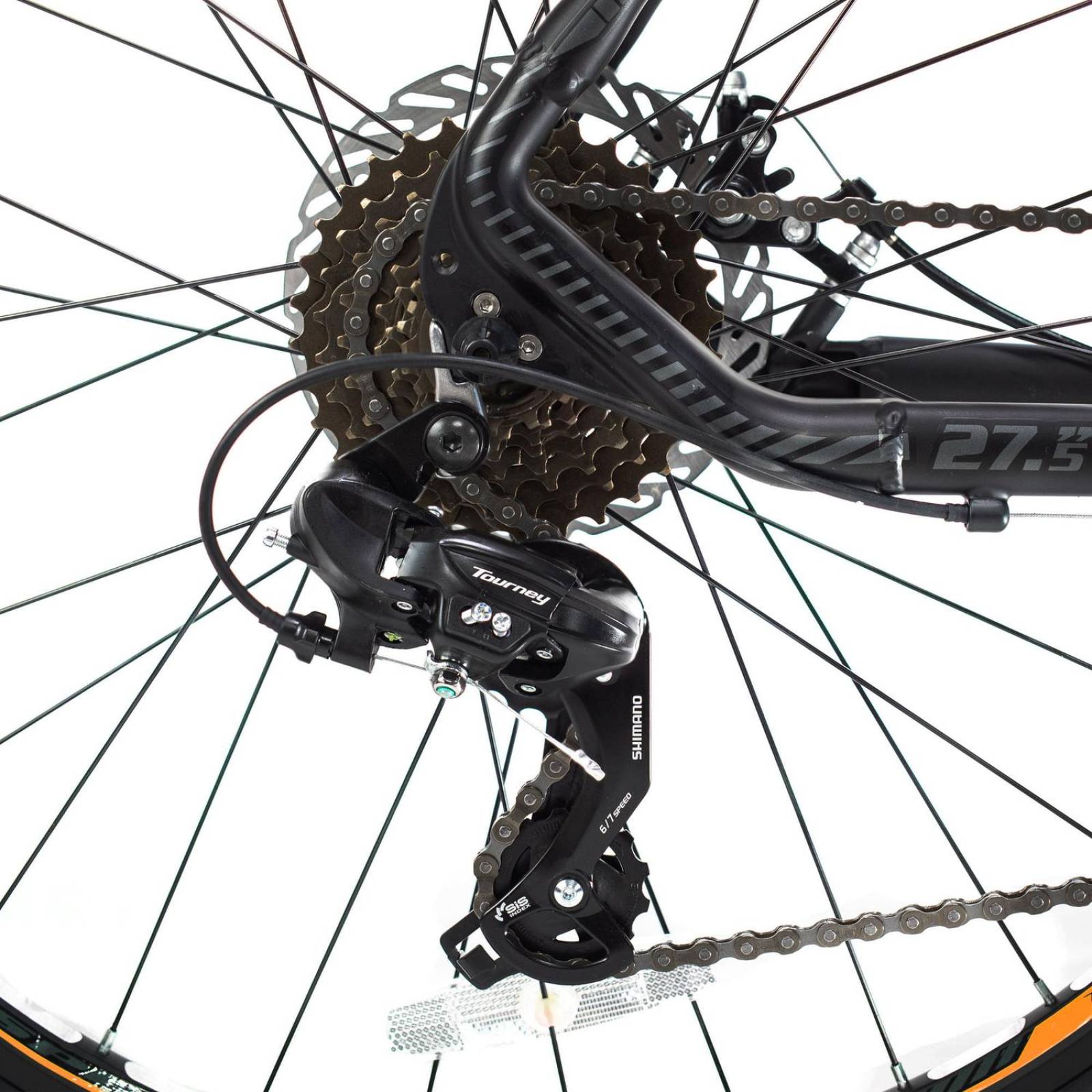 Bicicleta Montaña R27.5 24V Naranja Talla L Race Gospel 