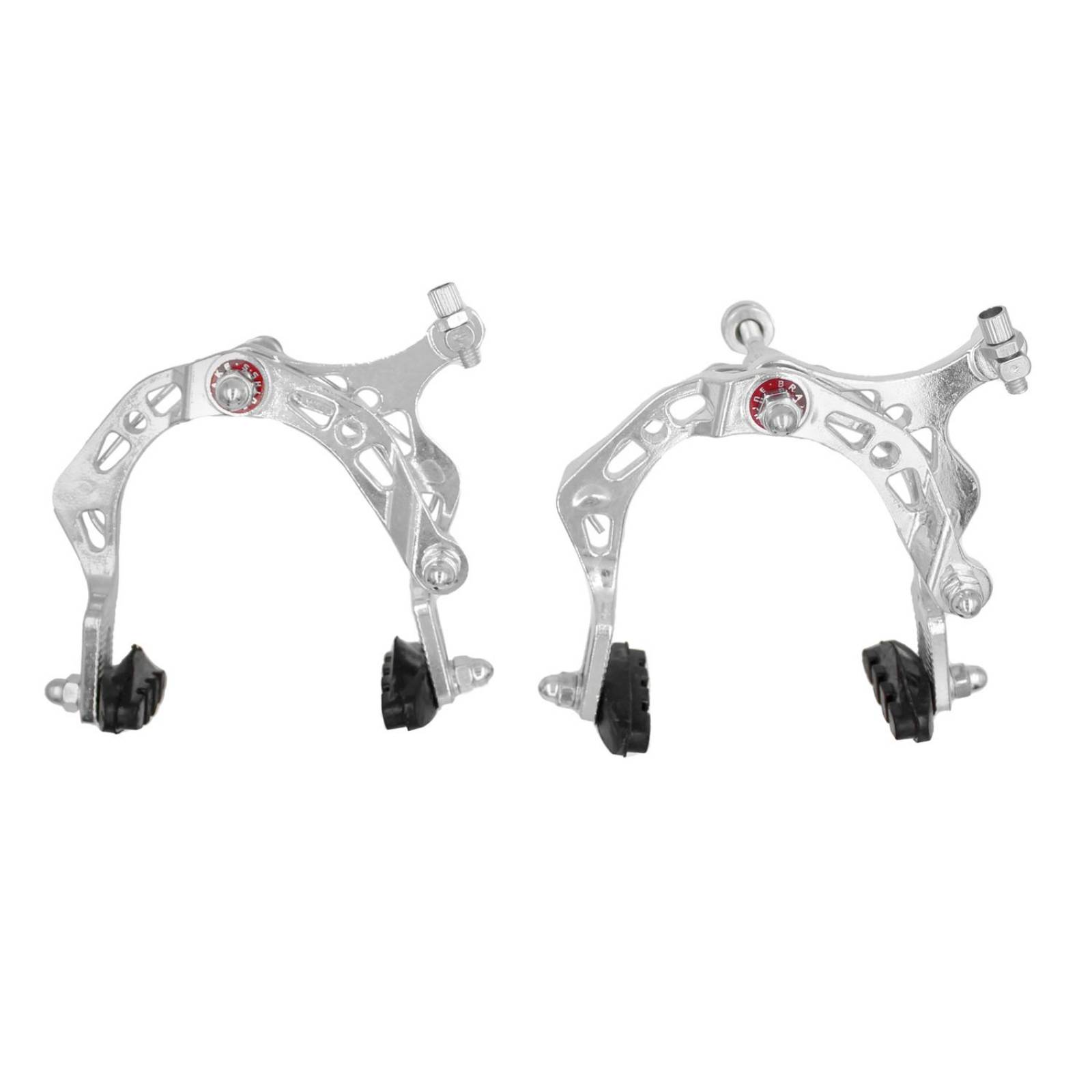 Kit Frenos Caliper bicicleta BMX aluminio plateado S Shine 