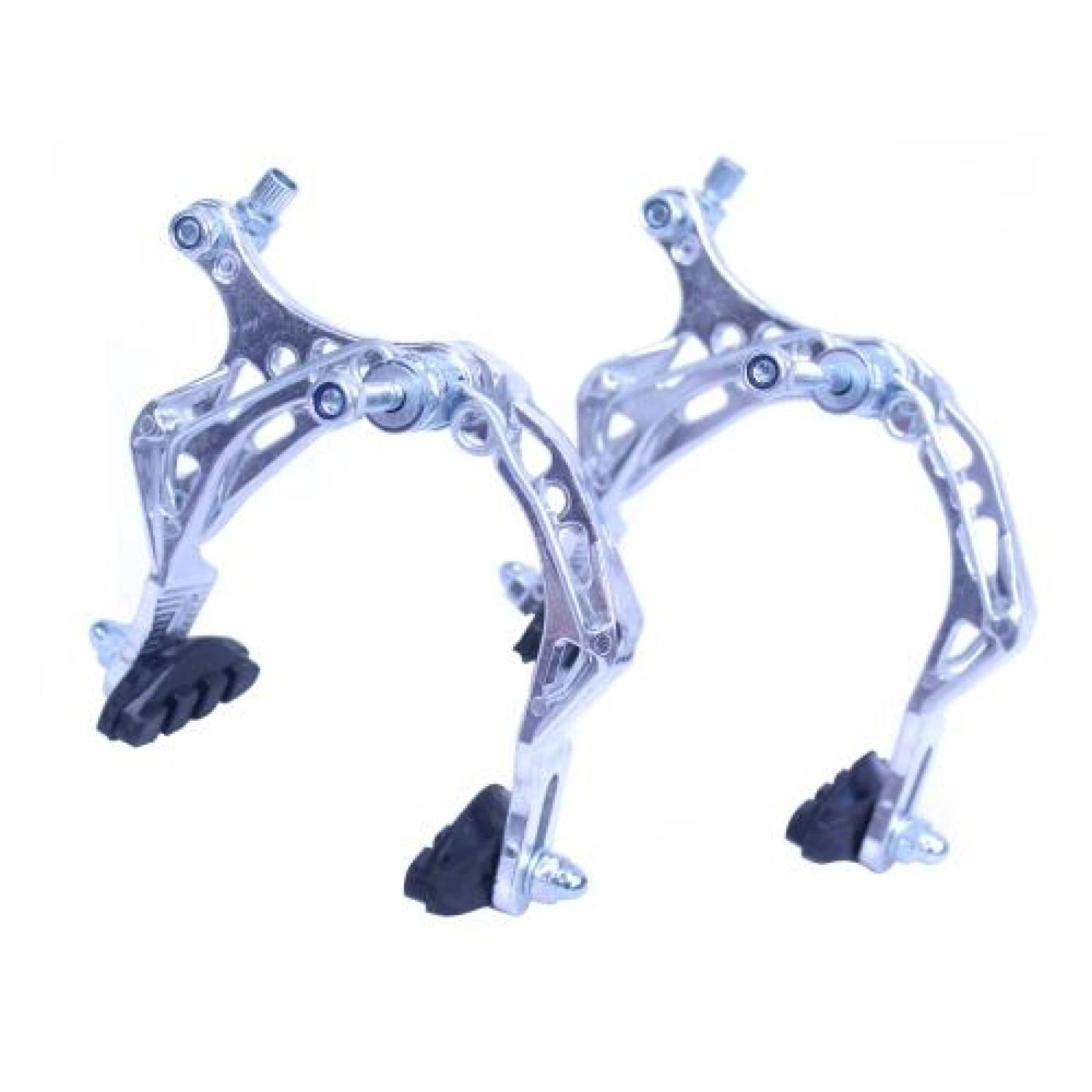 Kit Frenos Caliper bicicleta BMX aluminio plateado S Shine 