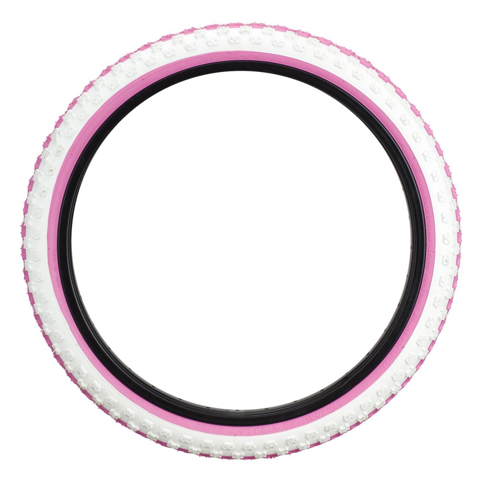 Llanta para bicicleta R20 x2.125 blanco rosa K50 Kenda 