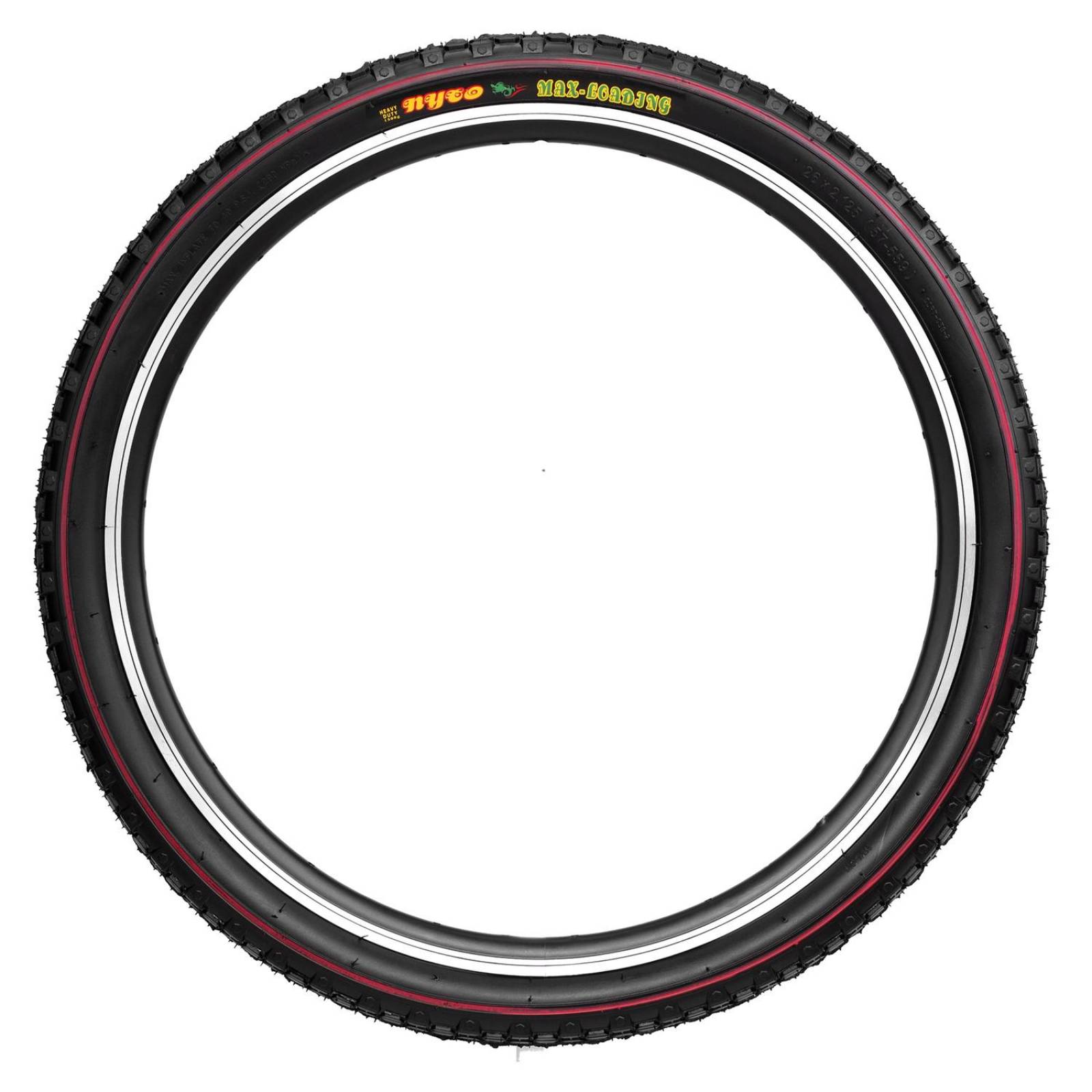 Llanta para bicicleta R26 x2.125 linea roja HY056 Nyco 