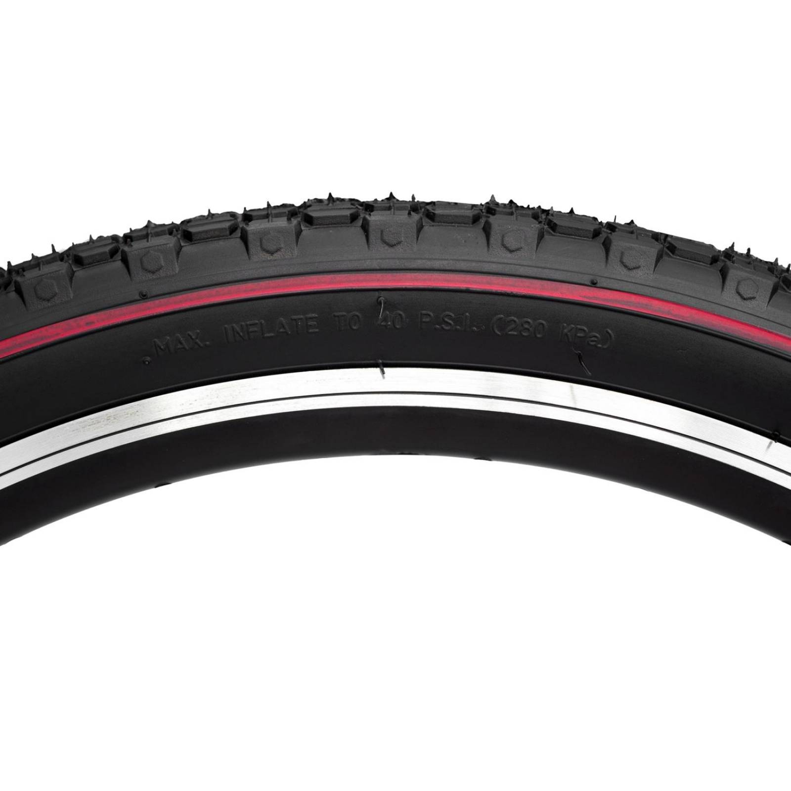 Llanta para bicicleta R26 x2.125 linea roja HY056 Nyco 