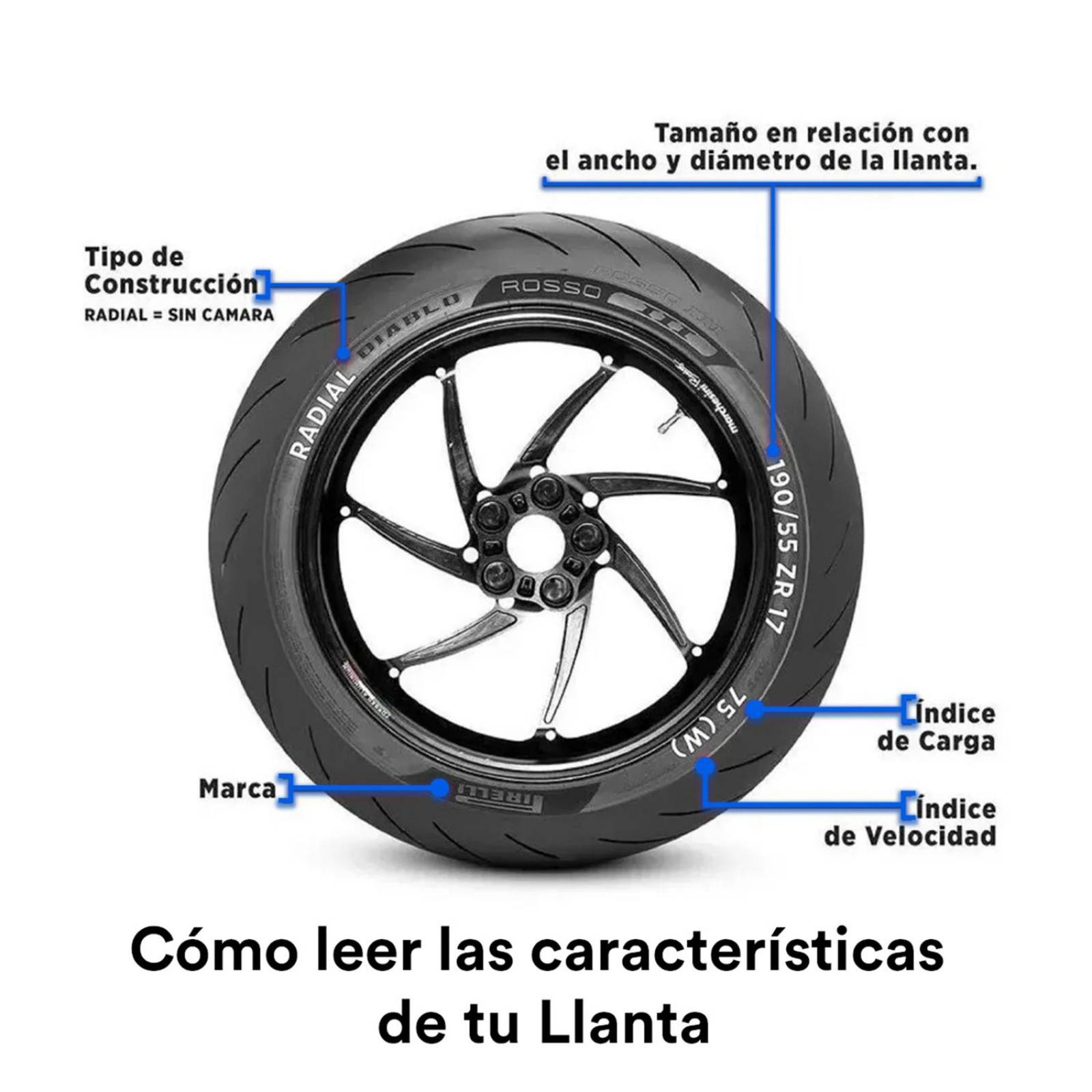 Llanta 140/70-R17 para moto tubeless 66H Diablo Rosso III Pirelli