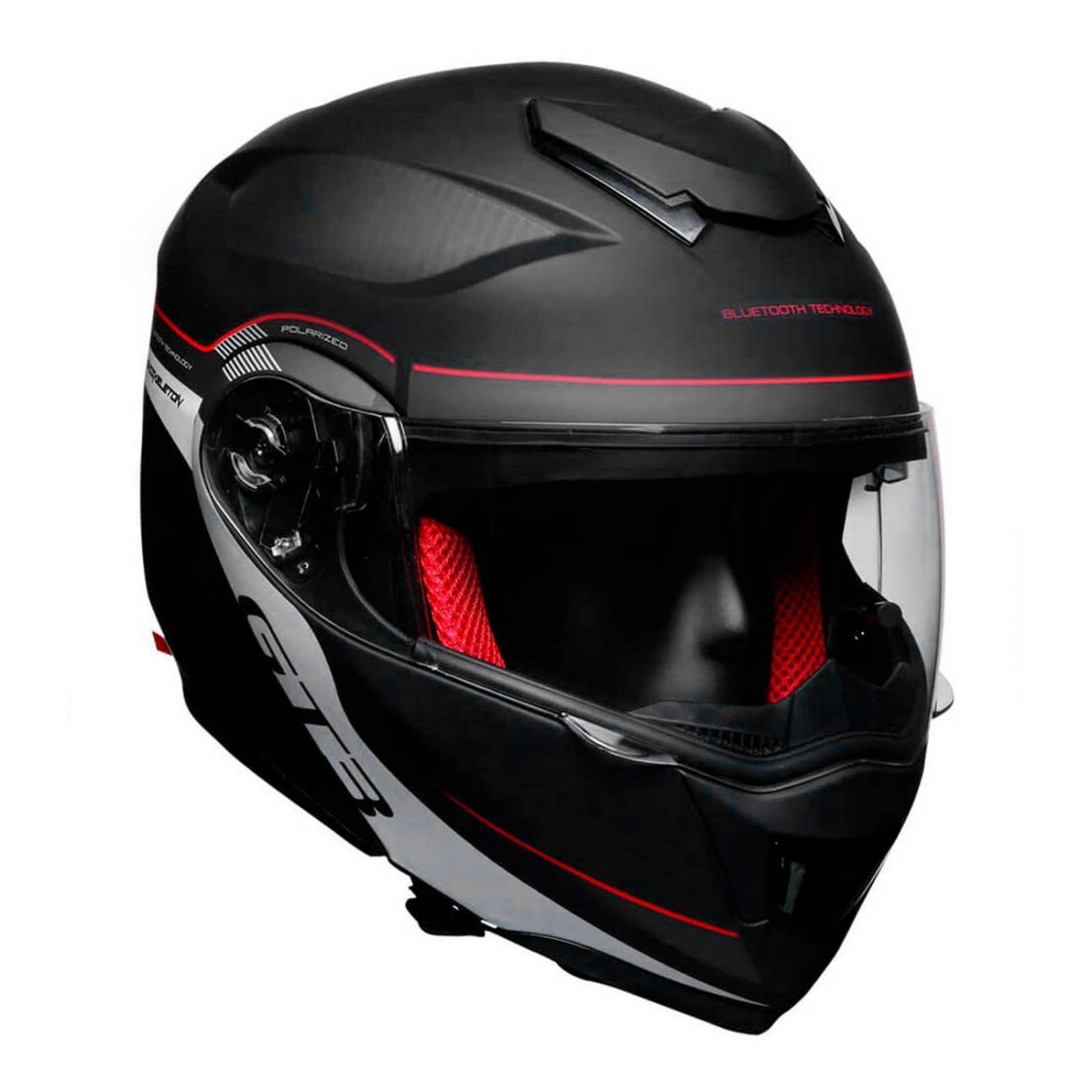 Casco moto talla L certificado bluetooth blanco GT3 Vento 