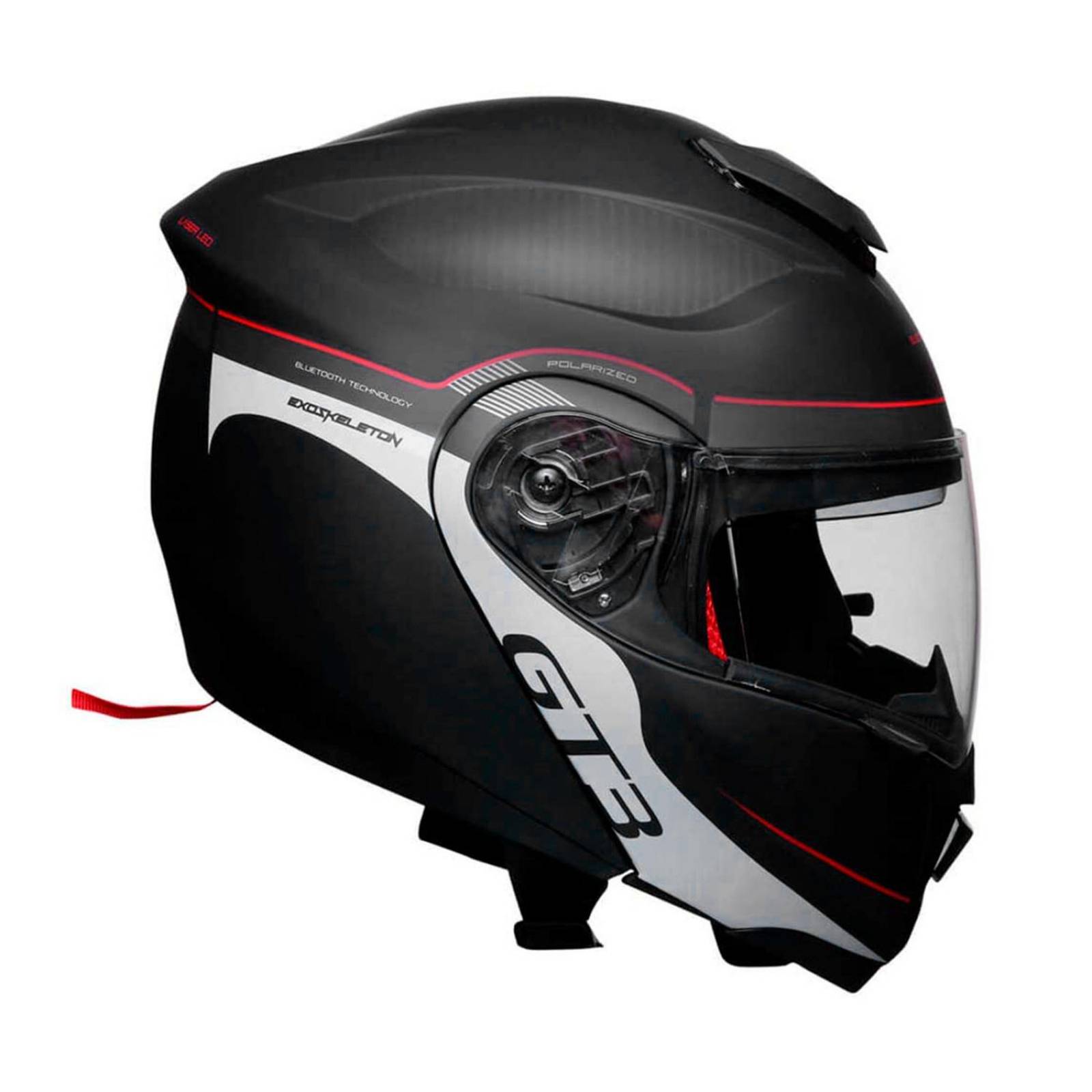 Casco moto talla L certificado bluetooth blanco GT3 Vento 