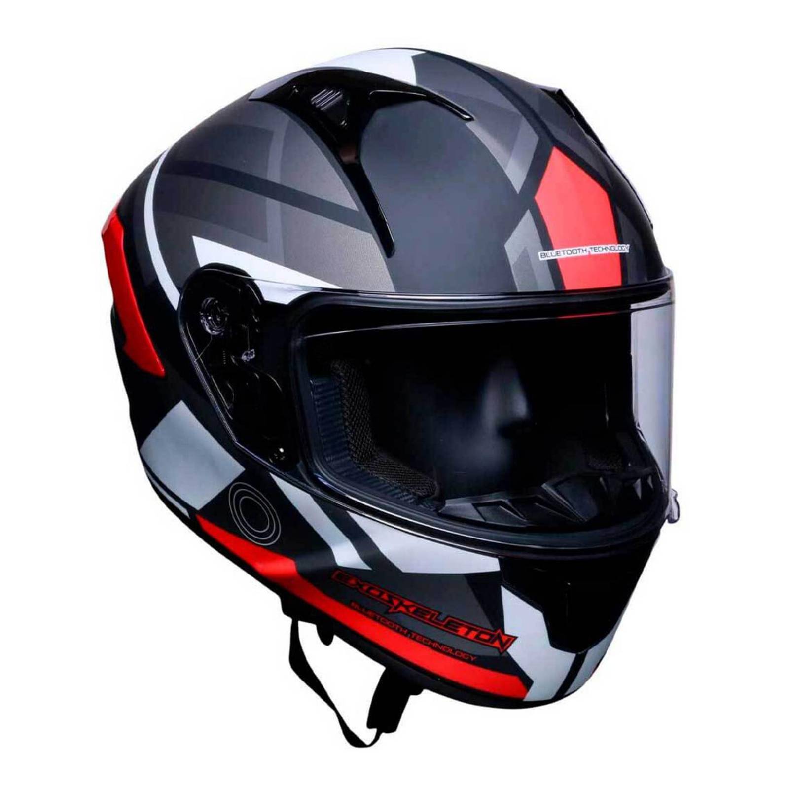 Casco para moto talla L cetificado bluetooth rojo CC2 Vento 