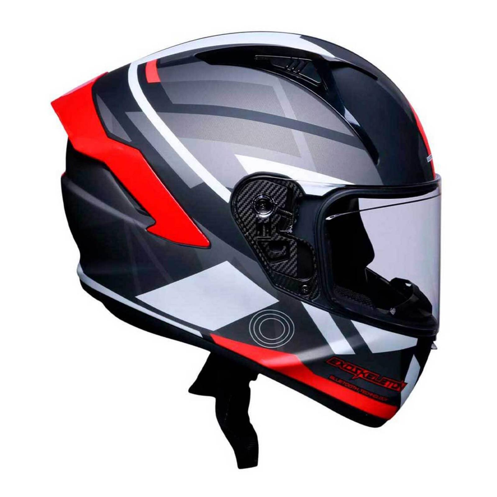 Casco para moto talla L cetificado bluetooth rojo CC2 Vento 