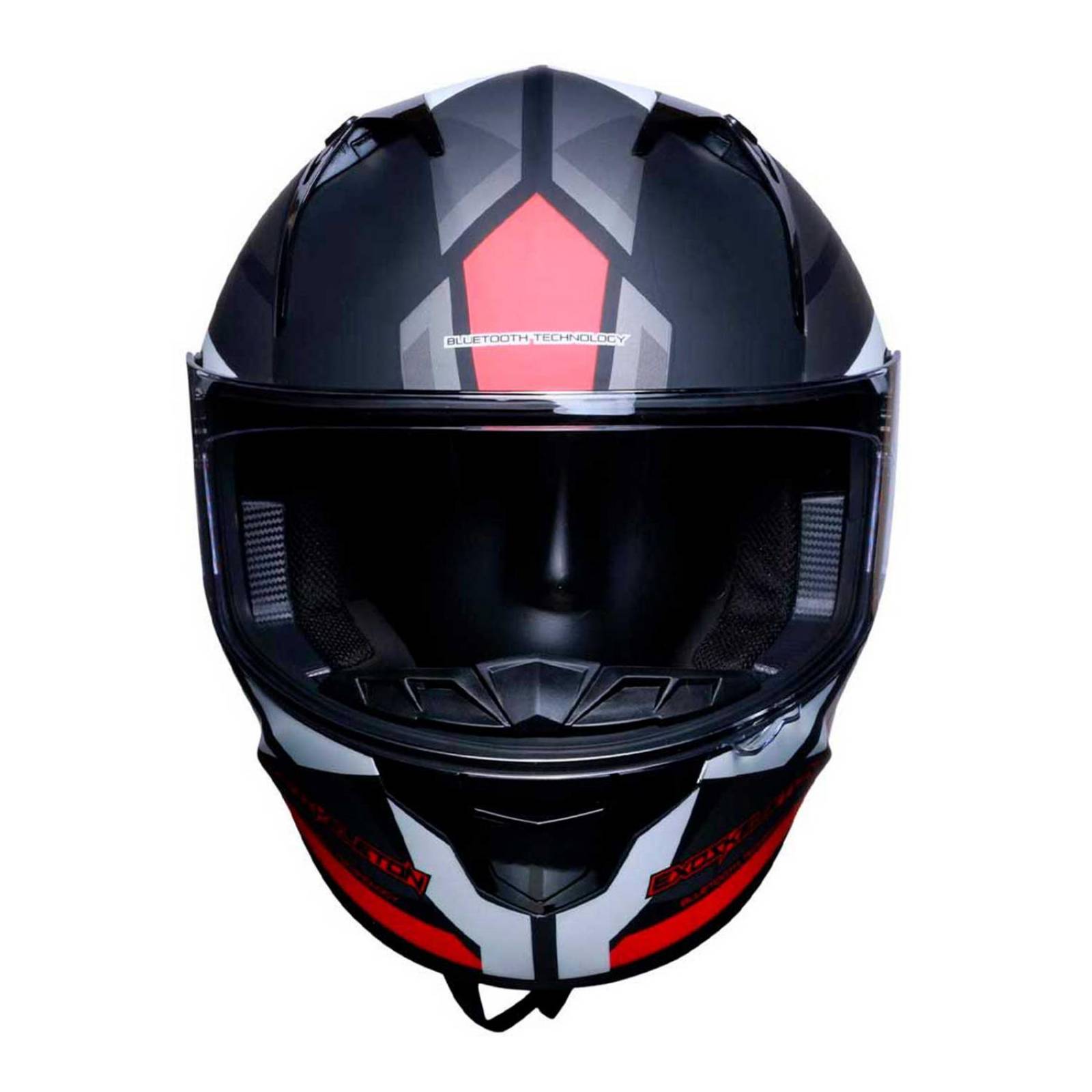 Casco para moto talla L cetificado bluetooth rojo CC2 Vento 